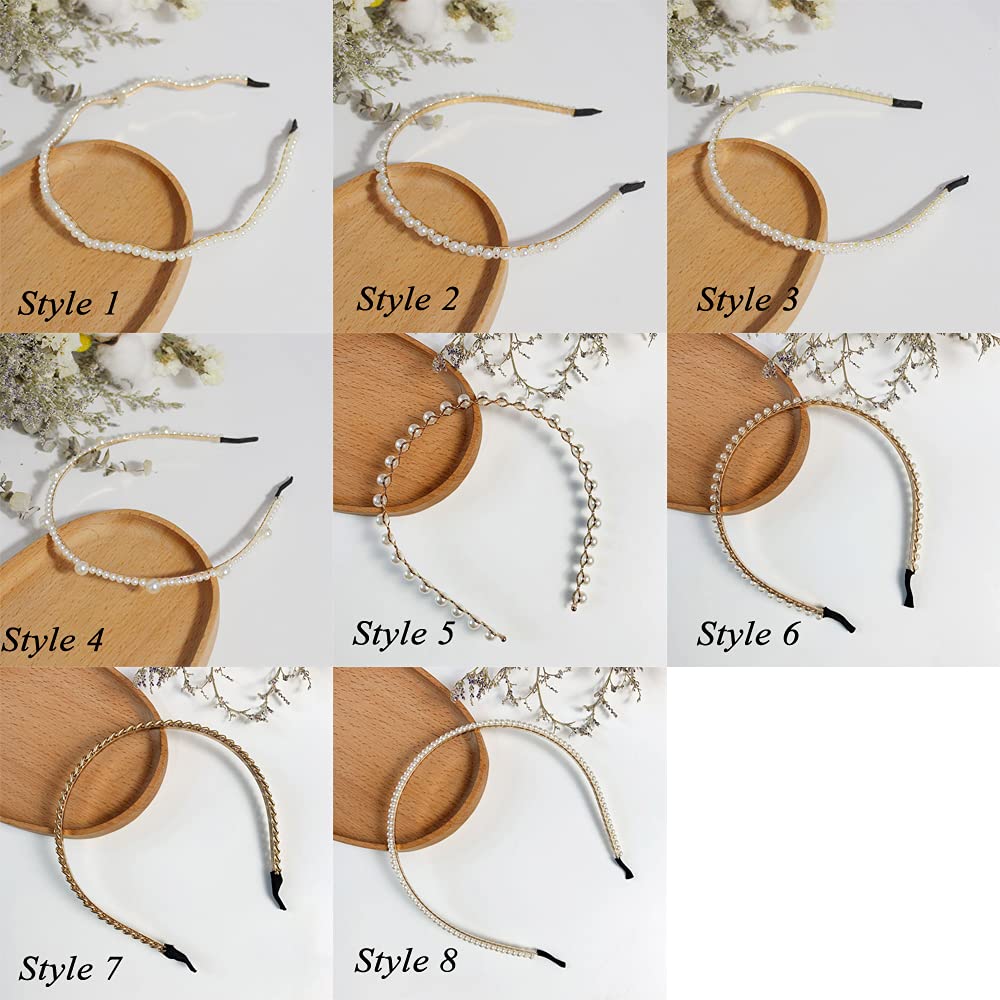 Elegant Pearl Hair Clips for Women - Fashion Hair Accessories, Bridal Headbands & Hair Hoops - Perfect for Weddings, Parties & Everyday Style (Style 1)