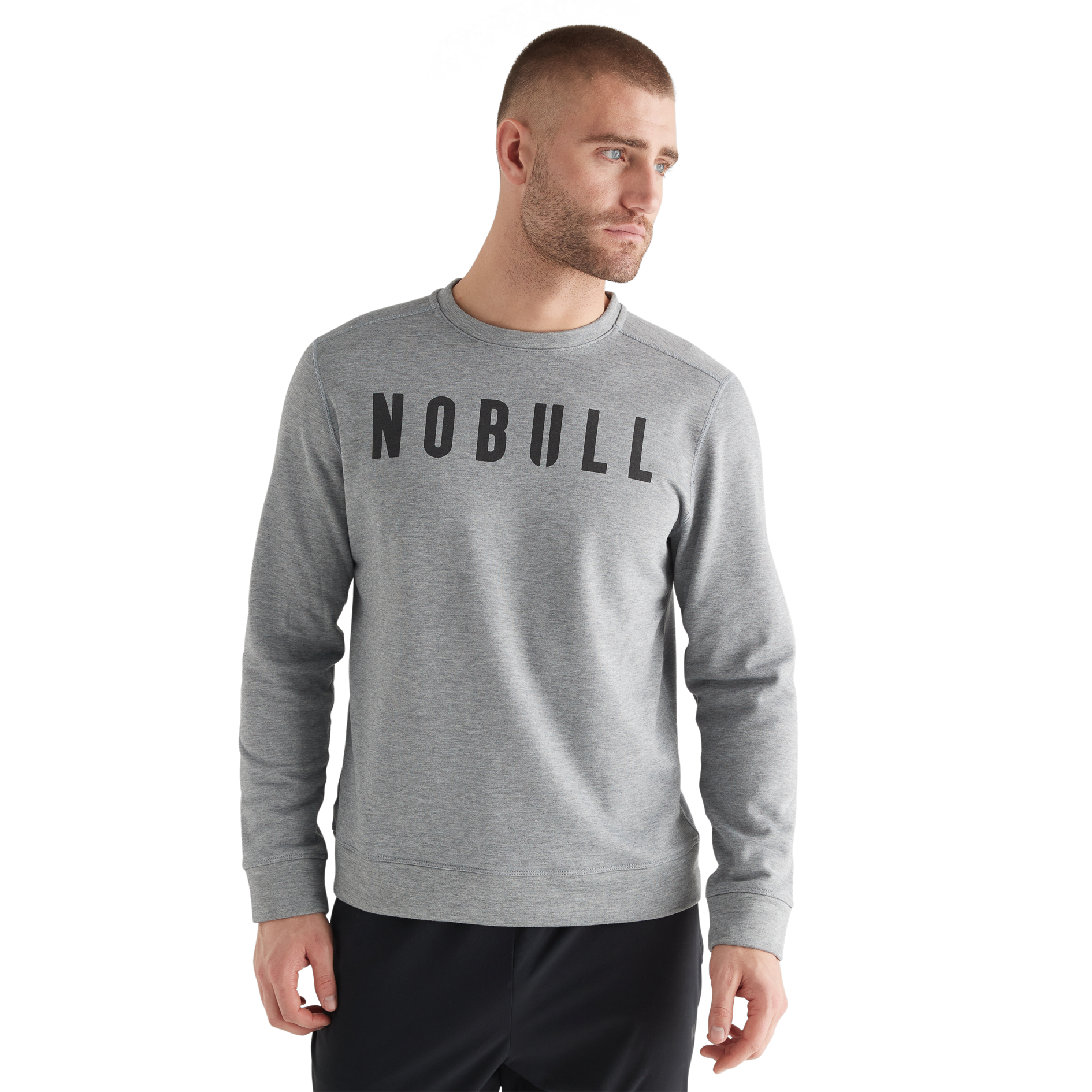 NOBULL Men's Crew Sweatshirt - Comfortable Cotton Pullover Hoodie for Gym, Workout & Casual Wear | Durable Athletic Sweatshirt for Men's Fitness & Everyday Style