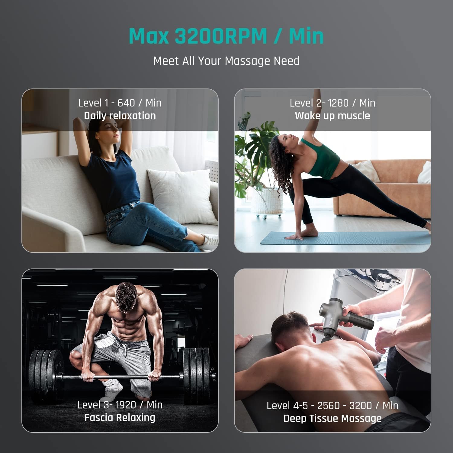 **Mebak 3 Deep Tissue Massage Gun for Athletes – Professional Percussion Muscle Massager for Shoulder, Leg, Back & Body Pain Relief – Quiet & Portable Sports Massage Gun – Perfect Gift for Men – Ideal for Post-Workout Recovery & Relaxation**