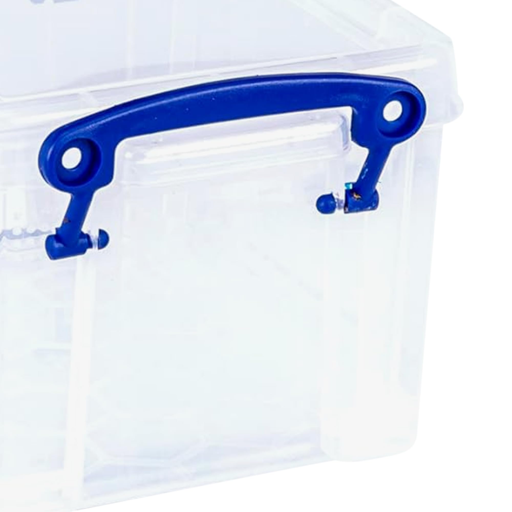 Really Useful 1.6L Stackable Plastic Storage Box with Snap Lid & Clip Lock Handles - 4 Pack for Home, Office, Kitchen, Craft Room & Garage Organization | Durable Organizer Bins for Supplies, Toys, Documents & More