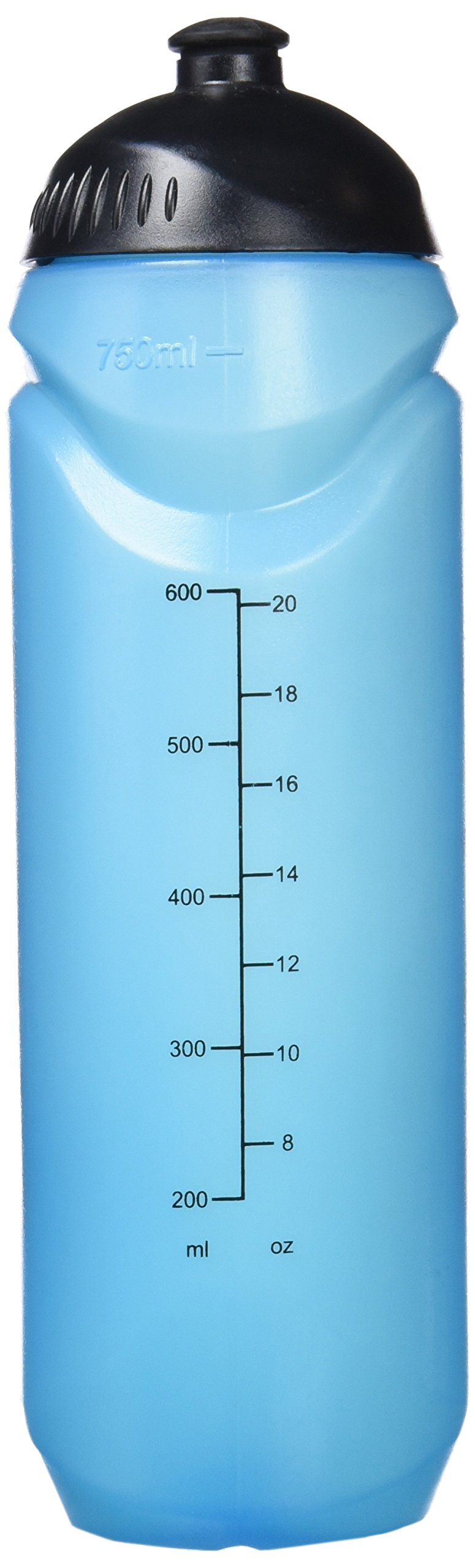 BioTechUSA 750ml Transparent Blue Water Bottle - BPA-Free, Leak-Proof Sports & Gym Accessory for Hydration On The Go, Workout, Hiking & Travel