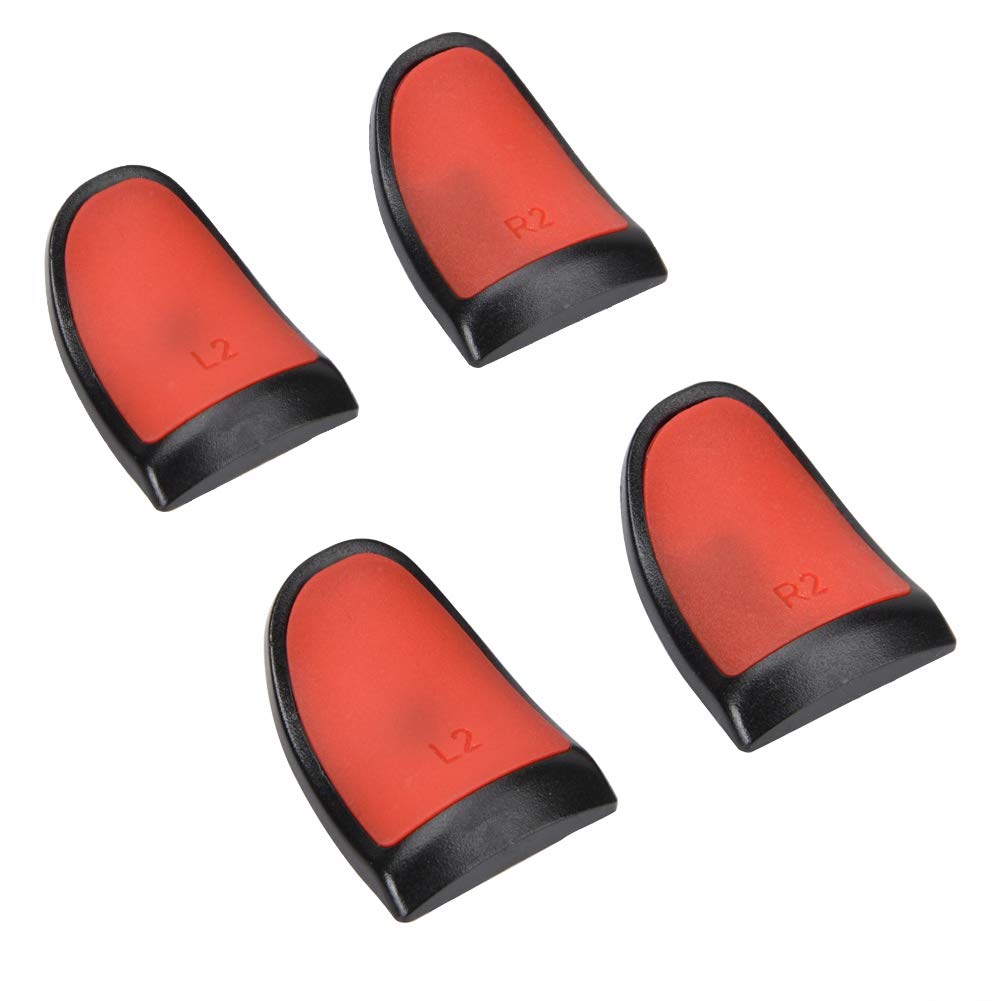 Cuifati L2 R2 Trigger Extender for PS4 Controller - Soft Touch Grip, Anti-Slip Game Improvement Adjuster for Playstation 4/PS4 Pro/PS4 Slim (Red) | Enhanced Gaming Comfort for Long Sessions & Competitive Play