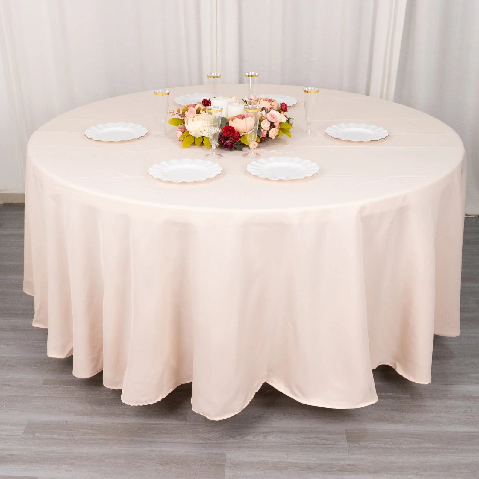 Premium 108-Inch Round Polyester Tablecloth for Weddings, Parties & Events - Elegant & Durable Table Linens for Banquets, Celebrations & Home Decor