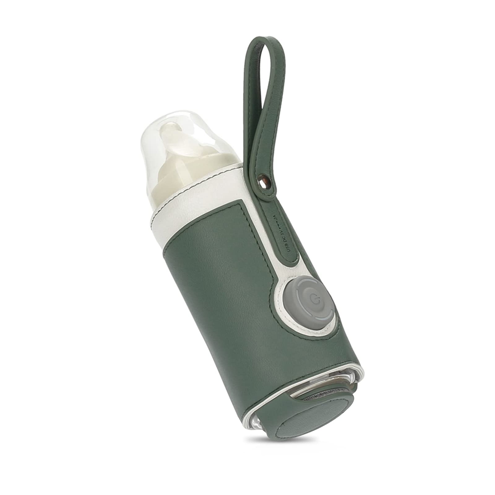Portable USB Baby Bottle Warmer Bag - 3-Temperature Adjustable Milk Heater & Insulated Travel Thermostat for On-the-Go Parents | Perfect for Car, Stroller & Outdoor Feeding (Green)
