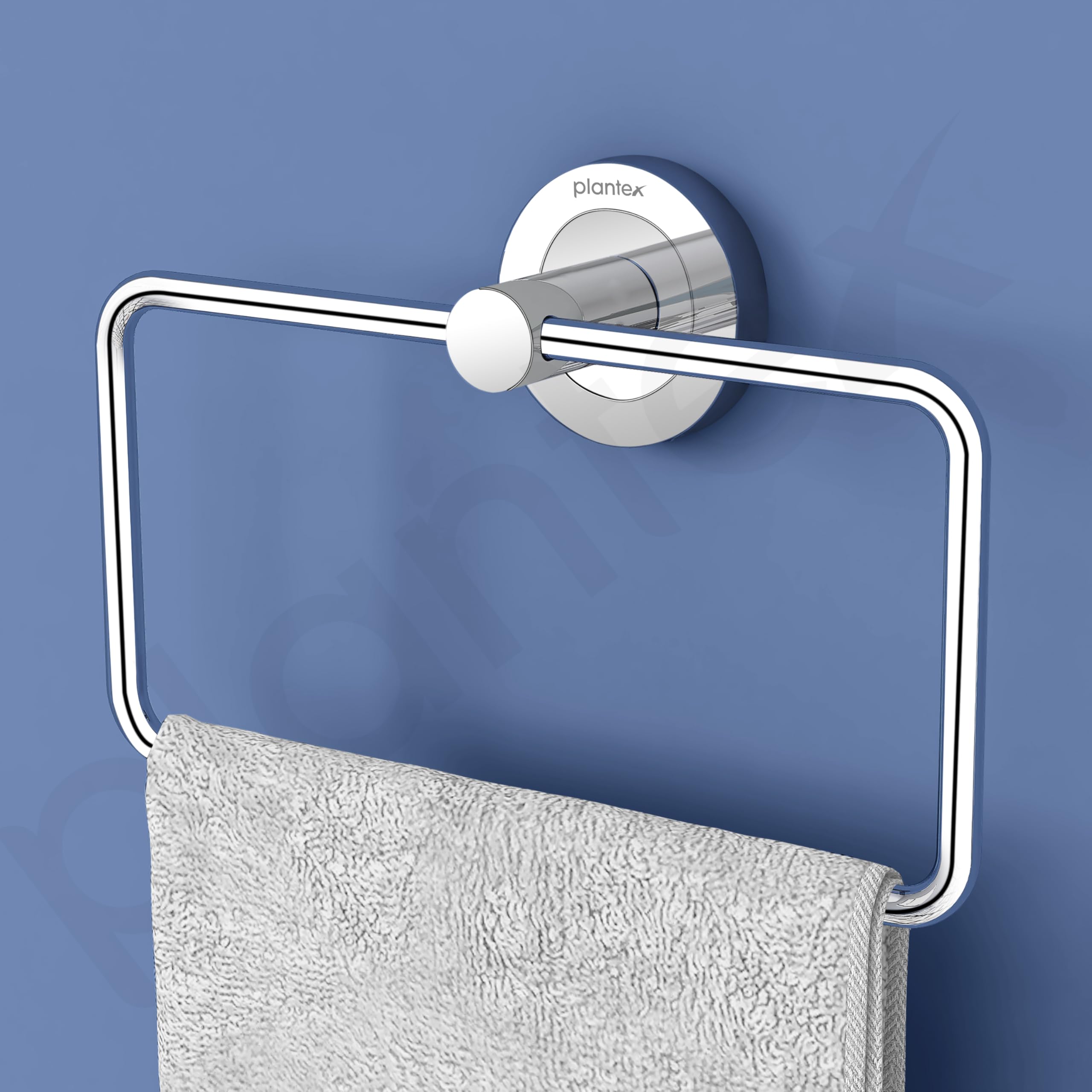 Stainless Steel Towel Ring Holder for Bathroom - Chrome Rectangular Towel Hanger for Wash Basin, Napkin Holder & Bathroom Accessories - Perfect for Kitchen, Spa, Hotel & Home Decor