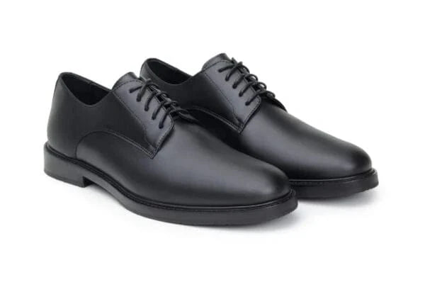 Olof Men's Vegan Leather Derby Shoes - Black | Comfortable & Stylish Formal Dress Shoes for Business, Office & Wedding Occasions