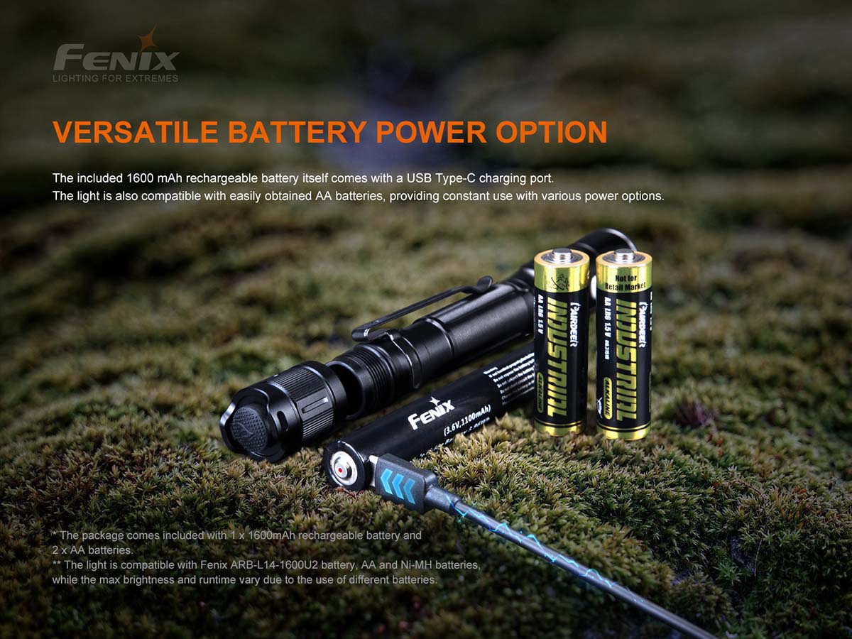 Fenix LD22 V2.0 Tactical Flashlight - 300 Lumens, Waterproof LED Torch for Camping, Hiking, Emergency & Outdoor Adventures