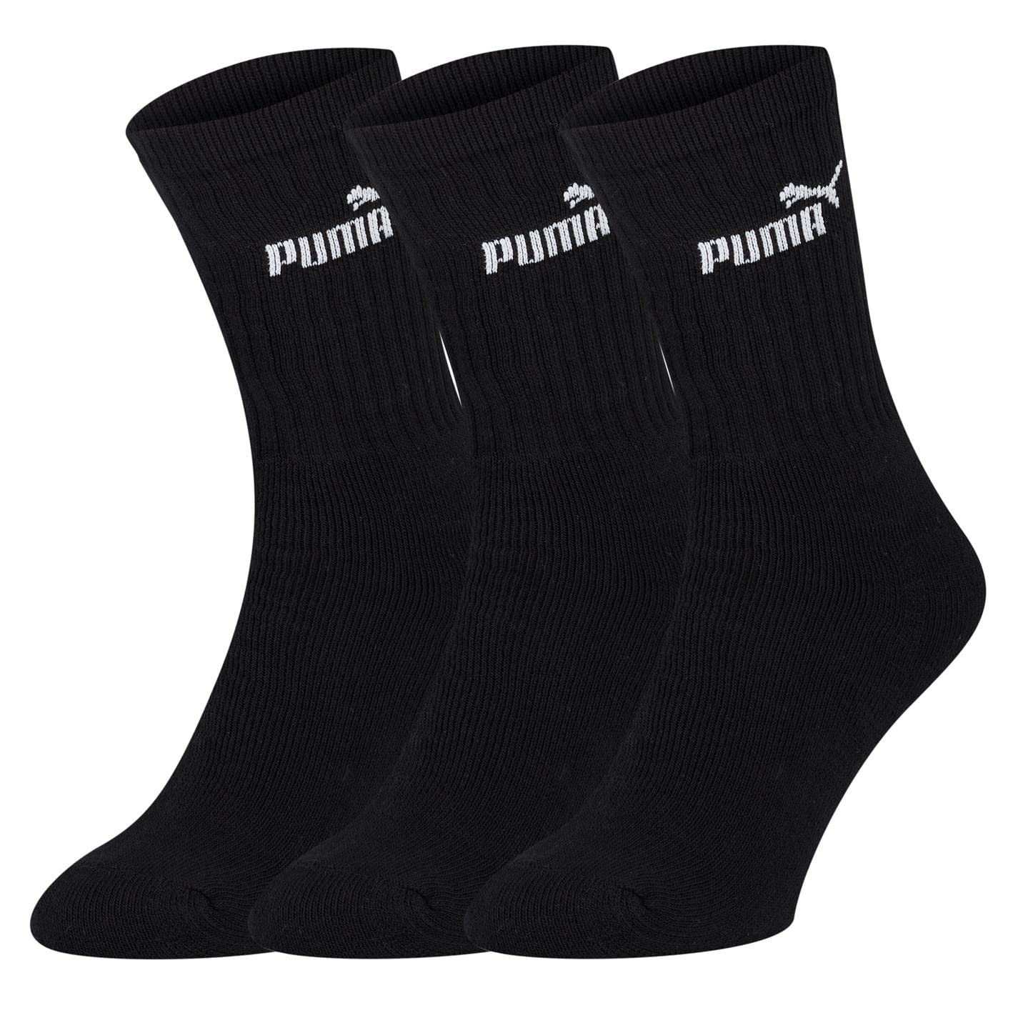 PUMA Men's 3-Pack Cotton Crew Socks - Athletic, Casual & Work Socks for Running, Gym & Everyday Wear