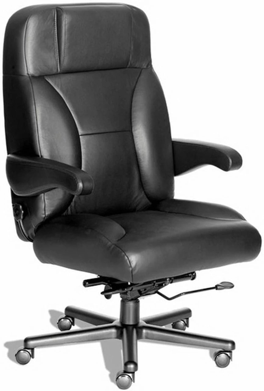 Premium Big and Tall Executive Office Chair - 500 lb Weight Capacity, Ergonomic Stress Relief Design for Heavy Duty Use (Model E5000101) - Ideal for Home Office, Conference Rooms & Executive Suites