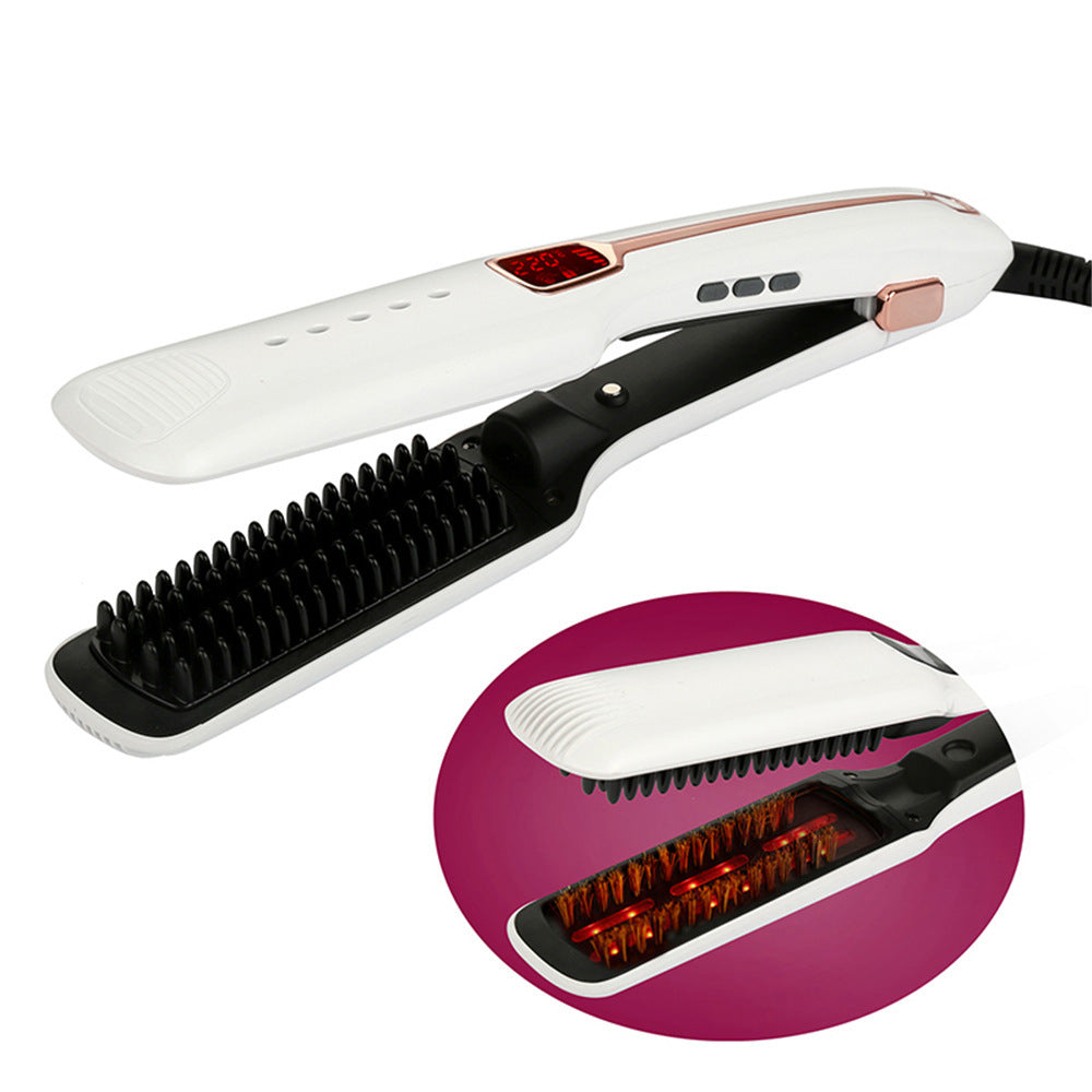 Professional Hair Straightener with Steam Spray - Multifunctional Straightening Comb for Smooth & Shiny Hair - Perfect for Home & Salon Styling