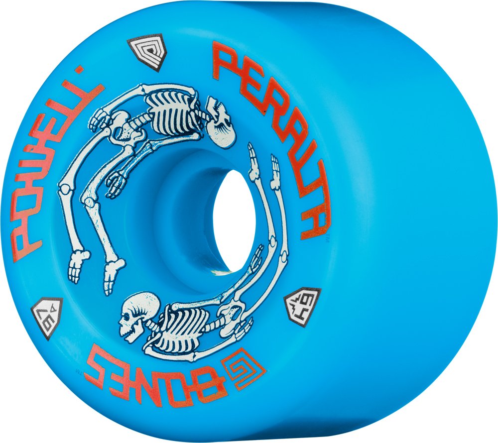 Powell-Peralta G-Bones 97A Skateboard Wheels - Blue - High Performance Wheels for Street Skating & Cruising - Perfect for Tricks, Commuting & Smooth Rides