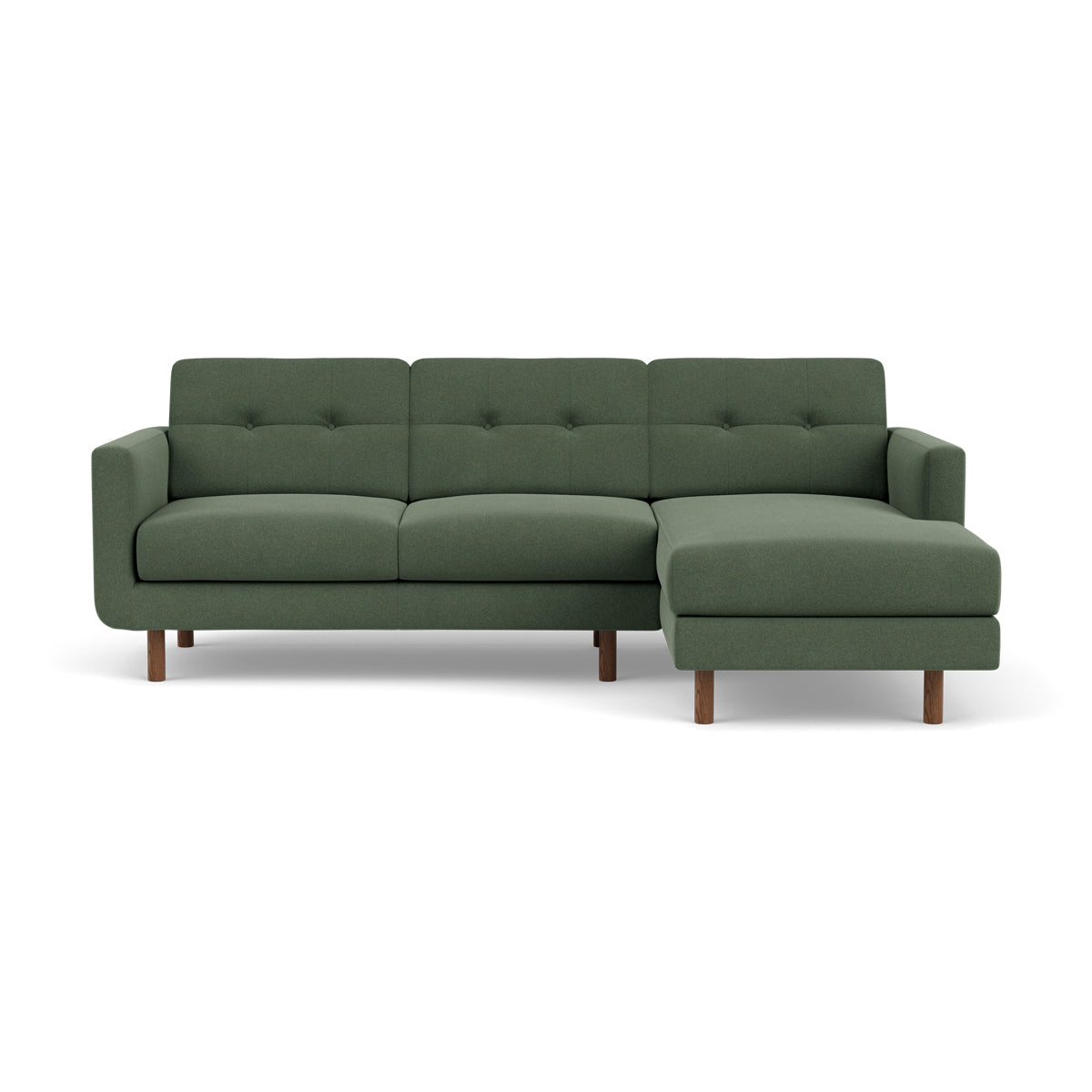 Conrad Fabric Right Chaise Sofa - Modern Sectional Couch for Living Room, Lounge & Home Theater - Comfortable Upholstered Furniture with Chaise Lounge
