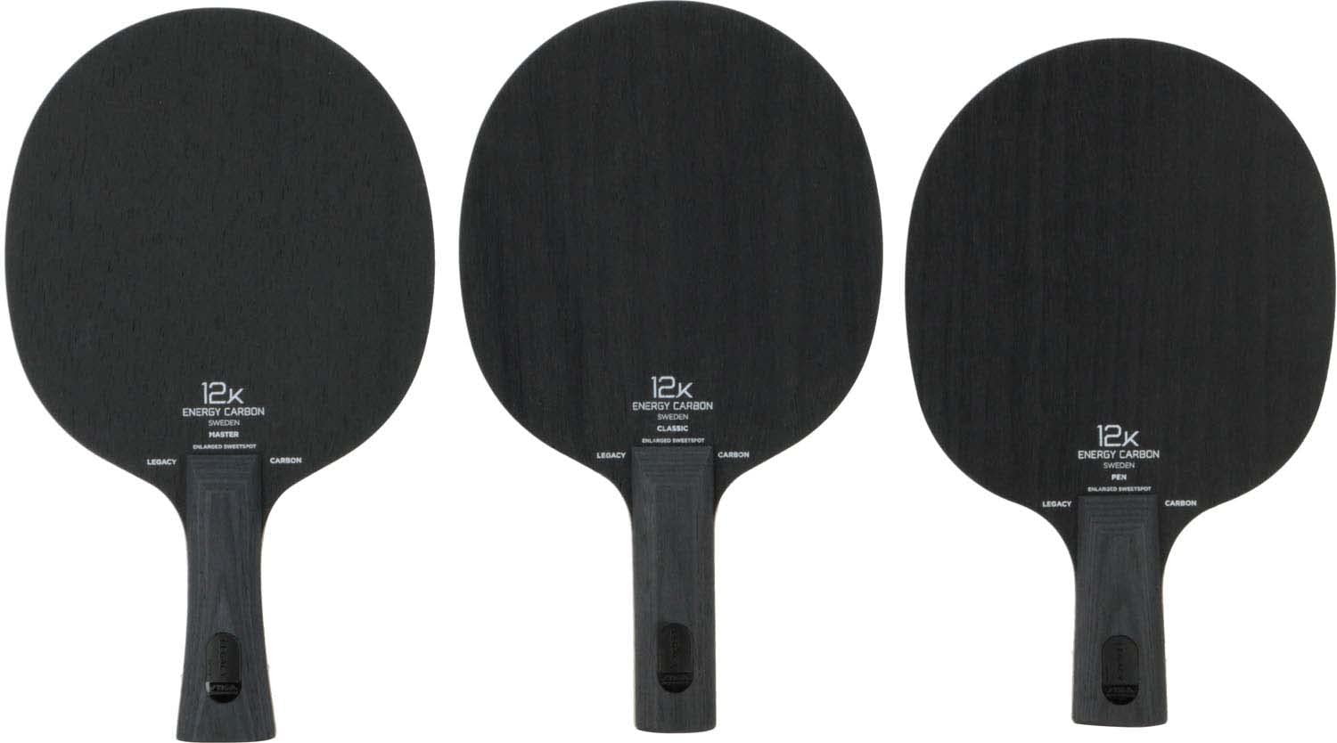 STIGA Legacy Carbon Table Tennis Paddle - 12K Energy Carbon Fiber Blade for Professional & Recreational Play - Perfect for Tournaments, Training & Home Use