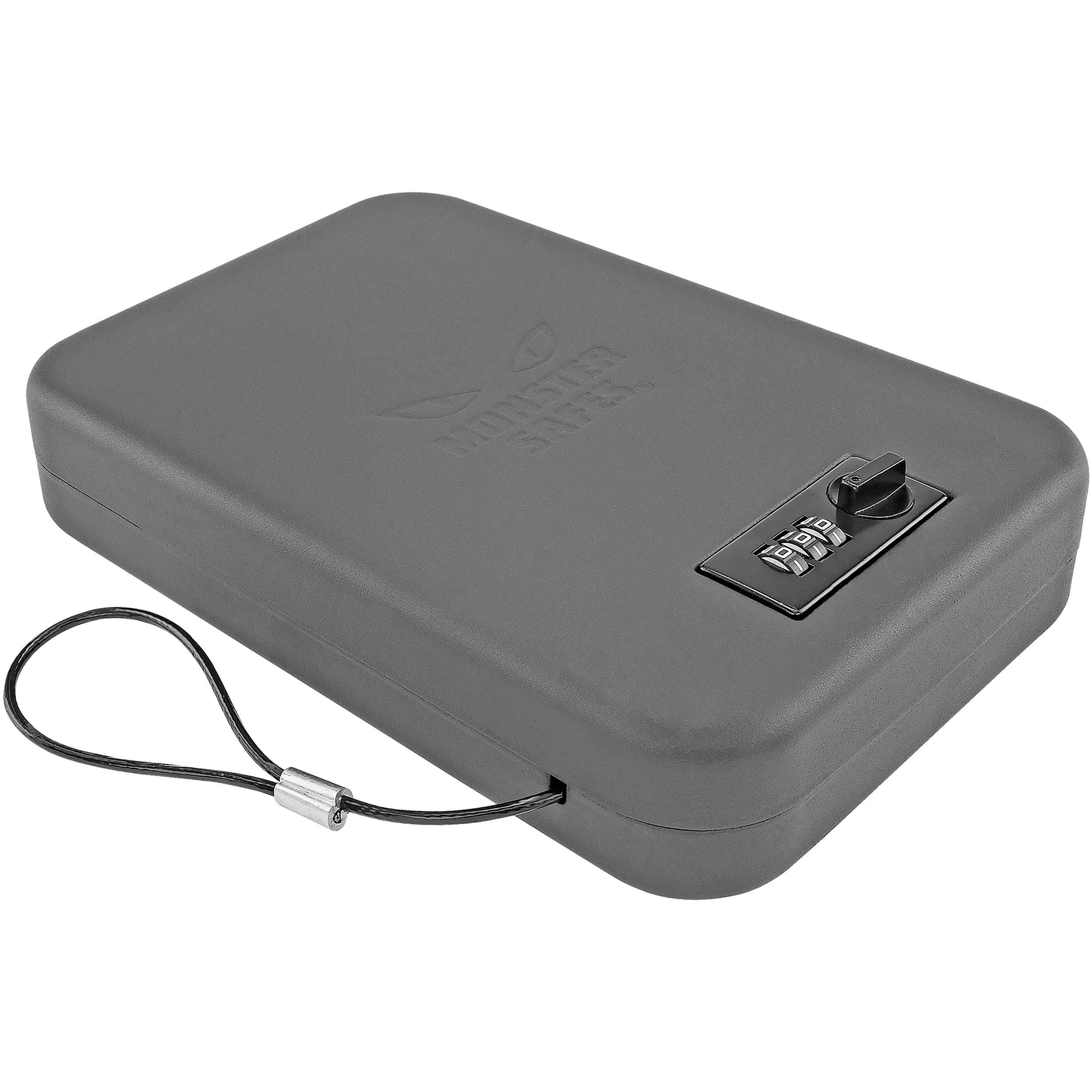 Biometric & Keypad Handgun Safe for Home & Travel - Quick Access Pistol Safe with LED Light for Bedside, Car, and Office Security