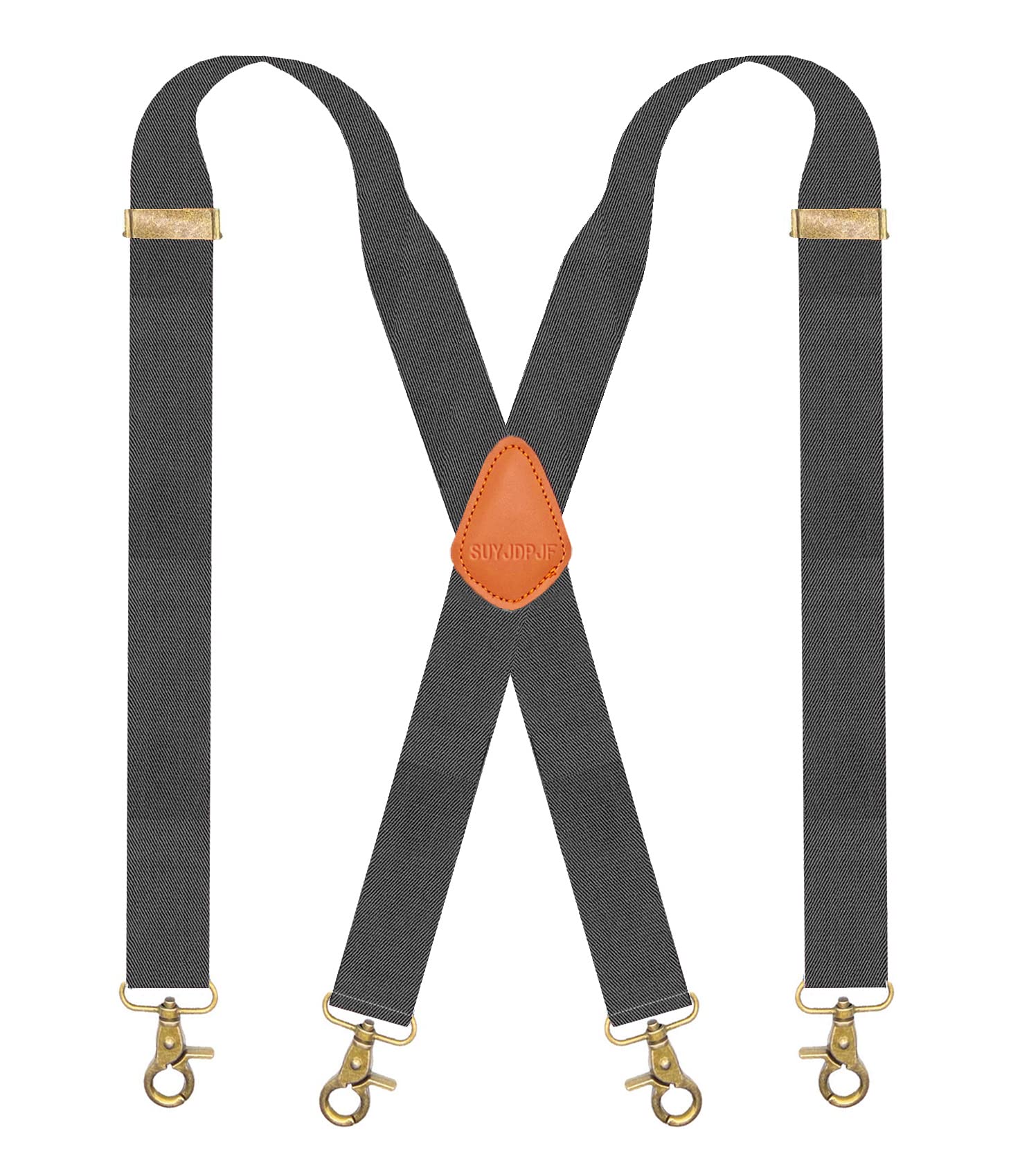 Vintage Adjustable Snap Hook Suspenders for Men - Classic Belt Loop Suspenders for Work, Formal Wear & Retro Fashion