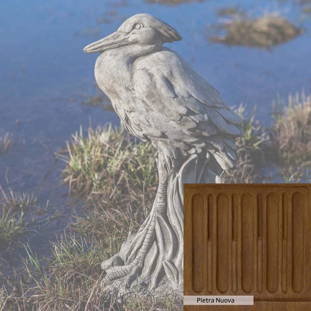 Campania International Egret Statue - Elegant Garden Decor, Outdoor Bird Sculpture for Patio, Lawn & Poolside | Perfect for Home & Landscape Decoration