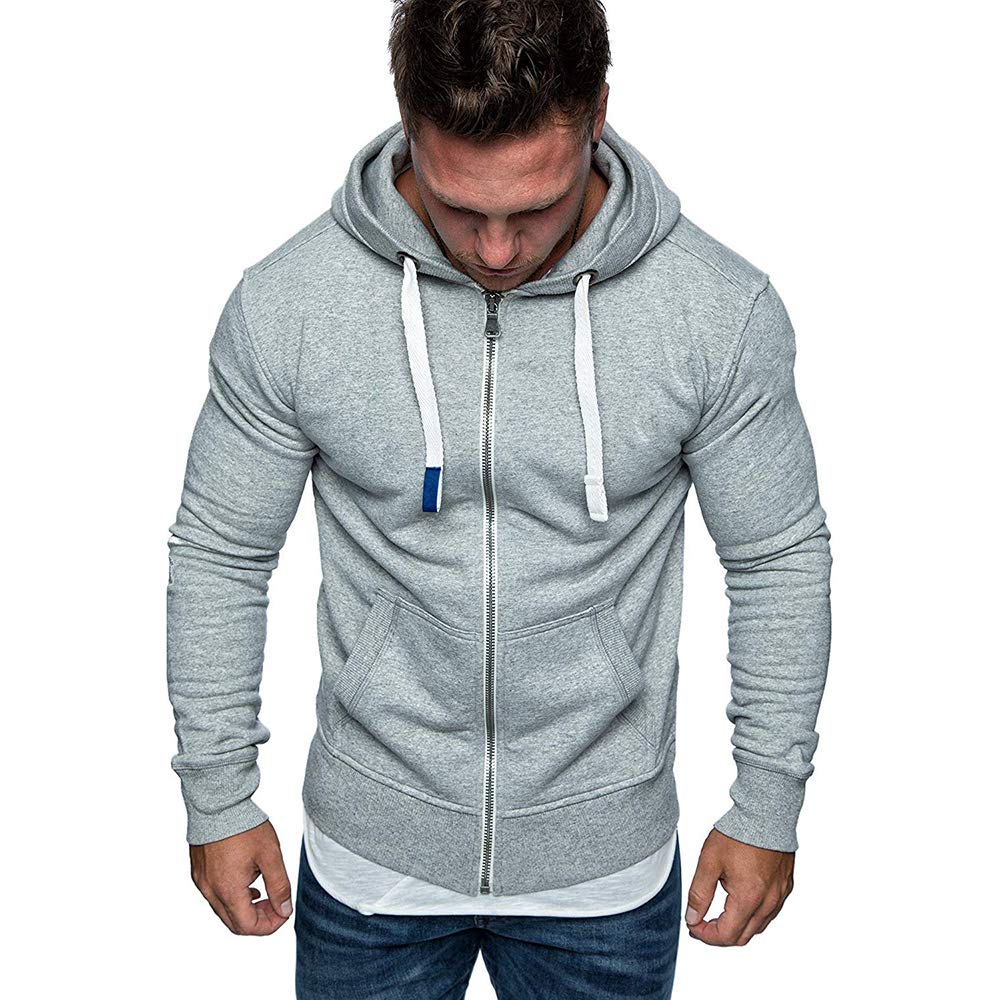 Sandbank Men's Zip-Up Hoodie Sweatshirt - Casual Pullover Hooded Jacket for Sports & Outdoor Activities | Lightweight Fleece Lining for Comfort & Warmth | Perfect for Gym, Running, Hiking & Everyday Wear