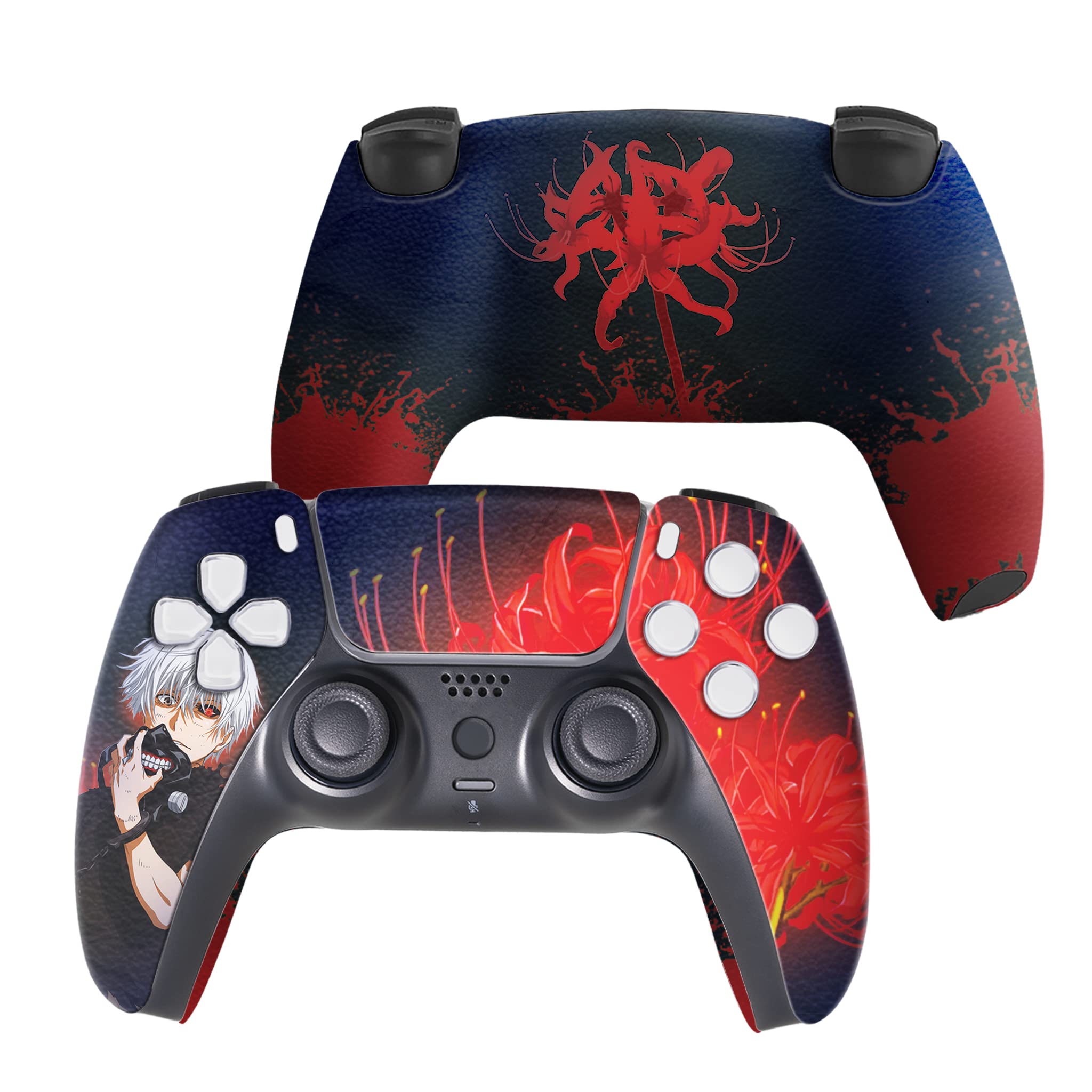 Custom Tokyo Ghoul Wireless PS5 Controller - Compatible with Playstation 5 Console | Premium Hydro-Dip Printed Gamepad (Not Just a Skin) | Officially Licensed & Made in USA | Perfect for Anime Fans & Hardcore Gamers