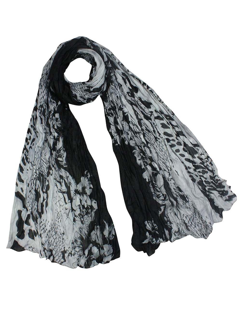 Fashionable Rose Leopard Print Chain Link Scarf Sarong - Stylish Streetwear Accessory for Beach, Festival & Everyday Outfits