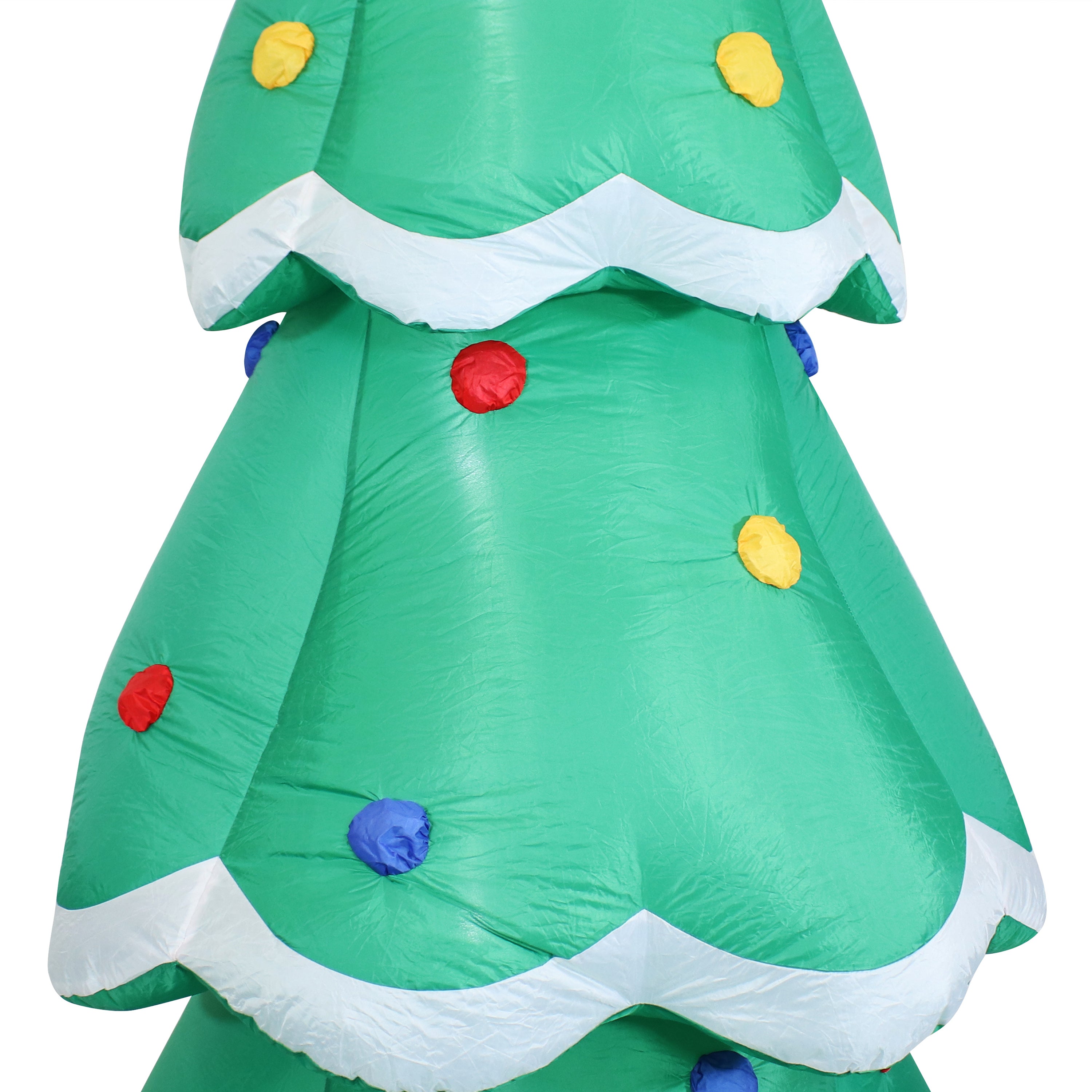 9.5ft Pre-Lit Inflatable Christmas Tree Outdoor Decor - Sunnydaze Holiday Yard Decoration for Christmas, Xmas Party & Winter Festival Decorations