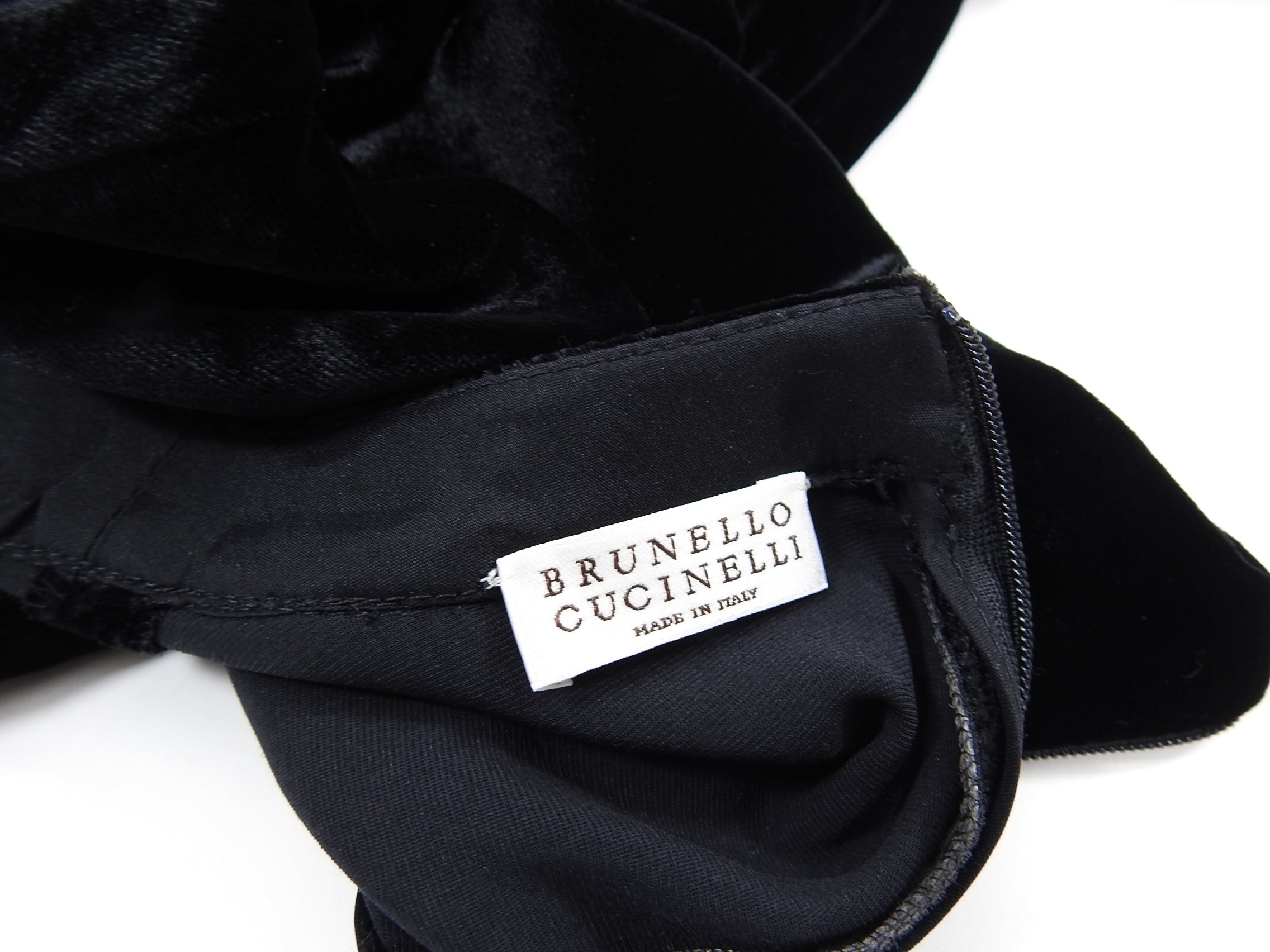 Brunello Cucinelli Black Liquid Velvet Jumpsuit for Women - Elegant One-Piece Outfit for Evening Parties & Special Occasions