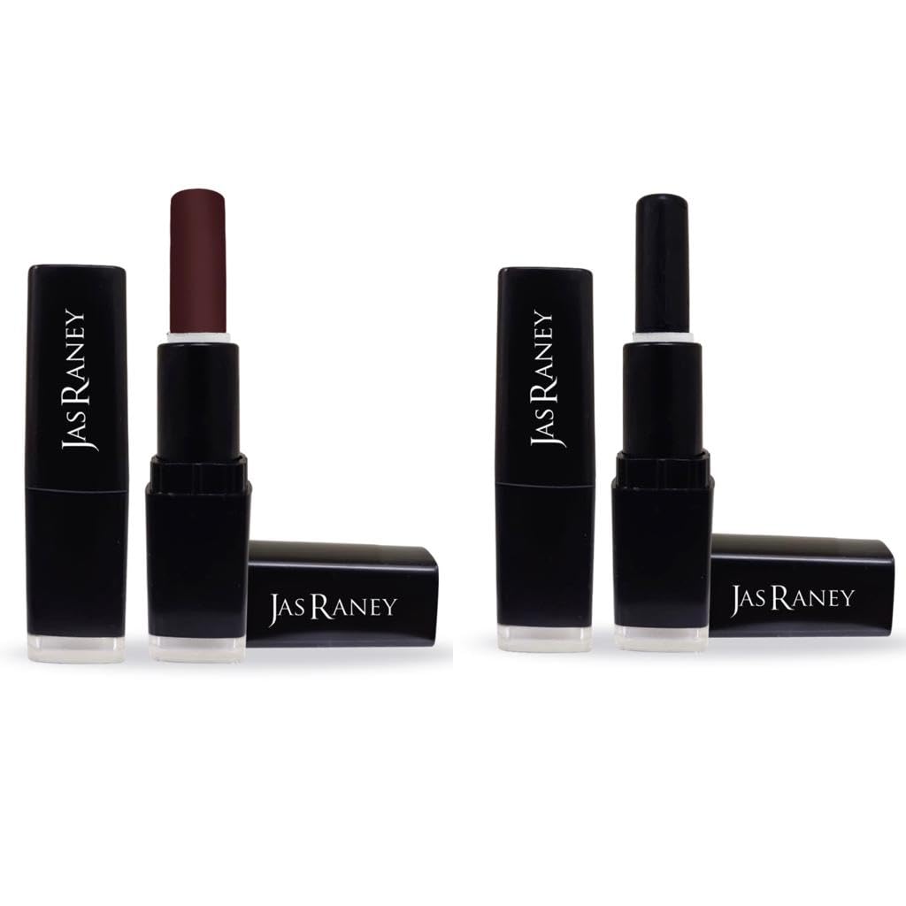 JAS RANEY Temporary Hair Color Stick Combo - 2 Pack (Black & Brown) | Root Touch Up & Cover Gray Hair | Perfect for Quick Fixes, Costumes & Everyday Use