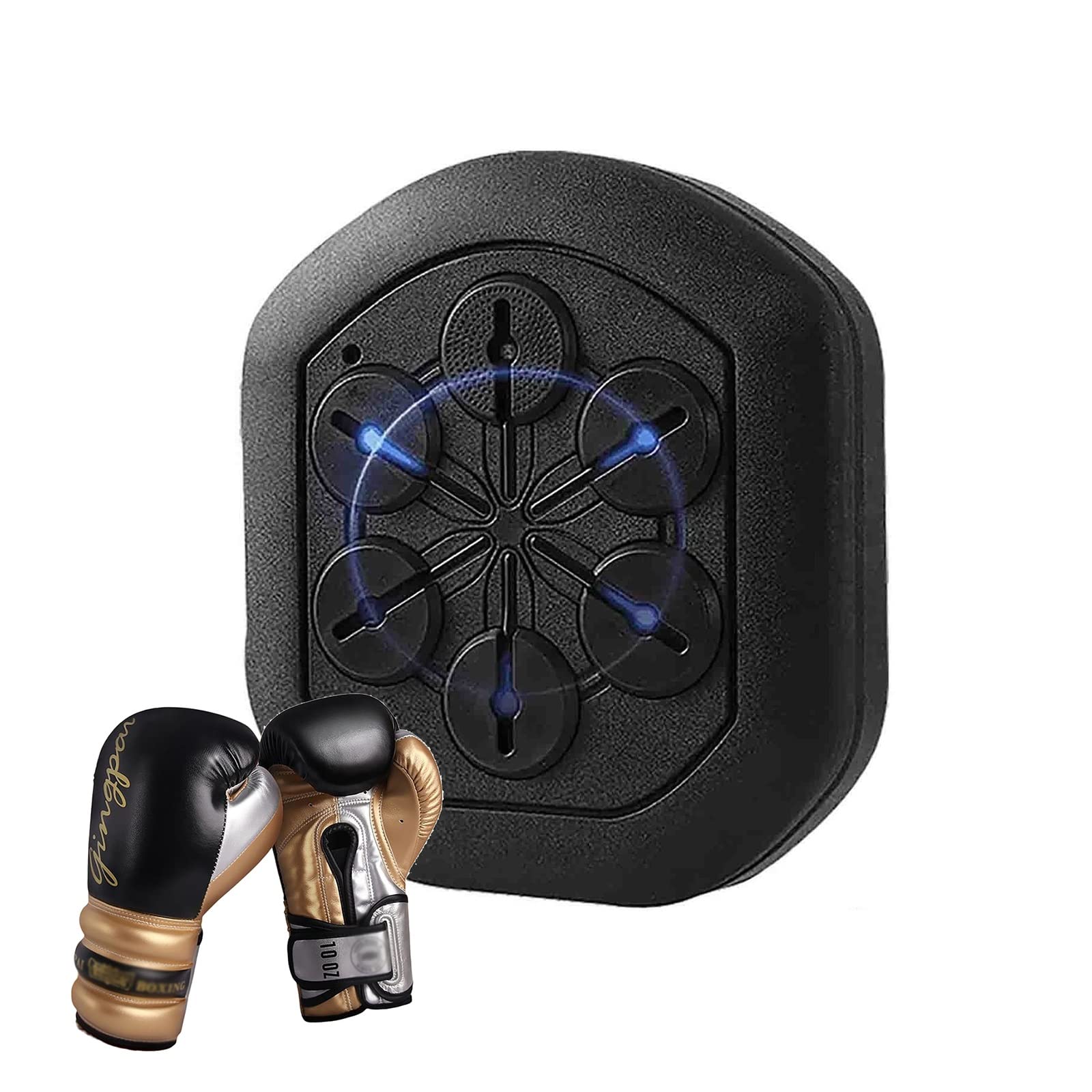 Smart Boxing Machine for Adults - Electronic Punching Bag with Music for Indoor Training, Fitness & Boxing Workouts - 15.7x17.5in Black (Perfect for Home Gym, Boxing Practice & Stress Relief)