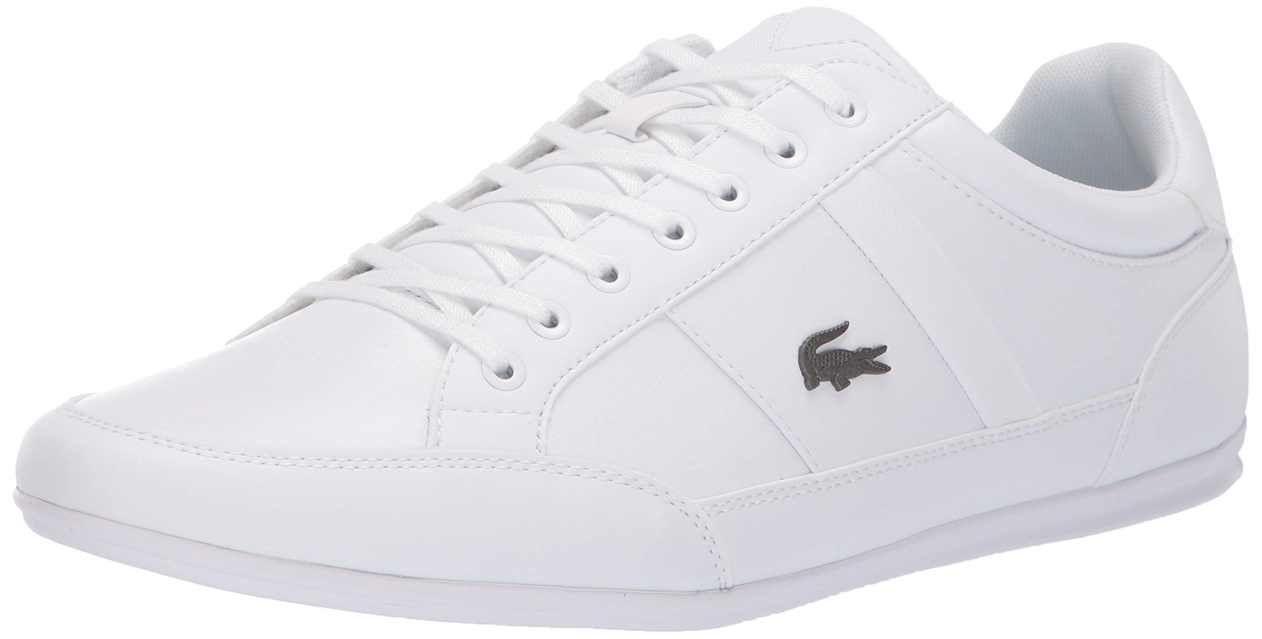 Lacoste Men's Chaymon Sneakers - Classic White Leather Casual Shoes for Men | Comfortable Walking & Everyday Wear | Perfect for Work, Travel & Street Style