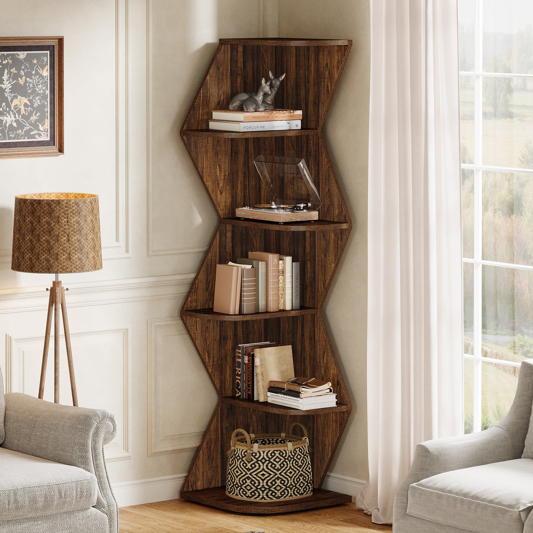 5 Tier Corner Shelf, 71.5