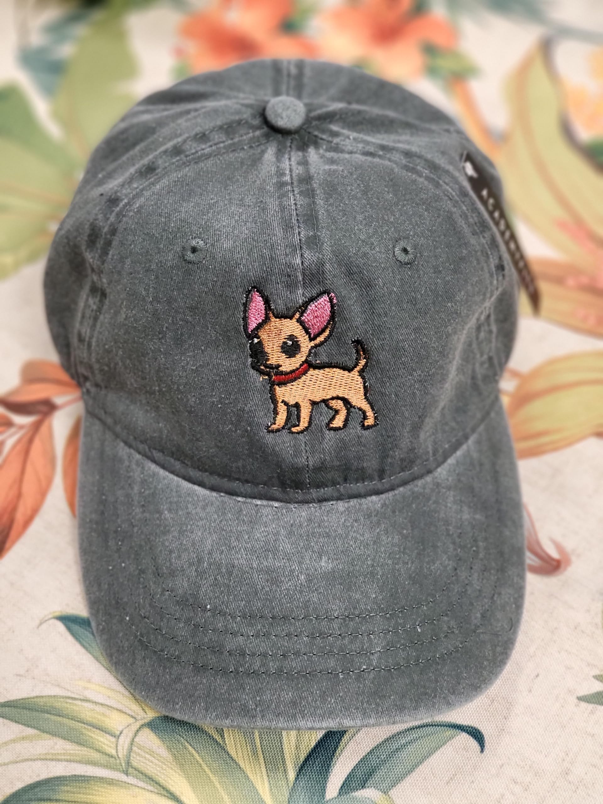 Chihuahua Dog Embroidered Dad Hat & Baseball Cap - Cute Pet Lover Gift for Dog Owners - Perfect for Outdoor Activities, Casual Wear, and Dog-Themed Events