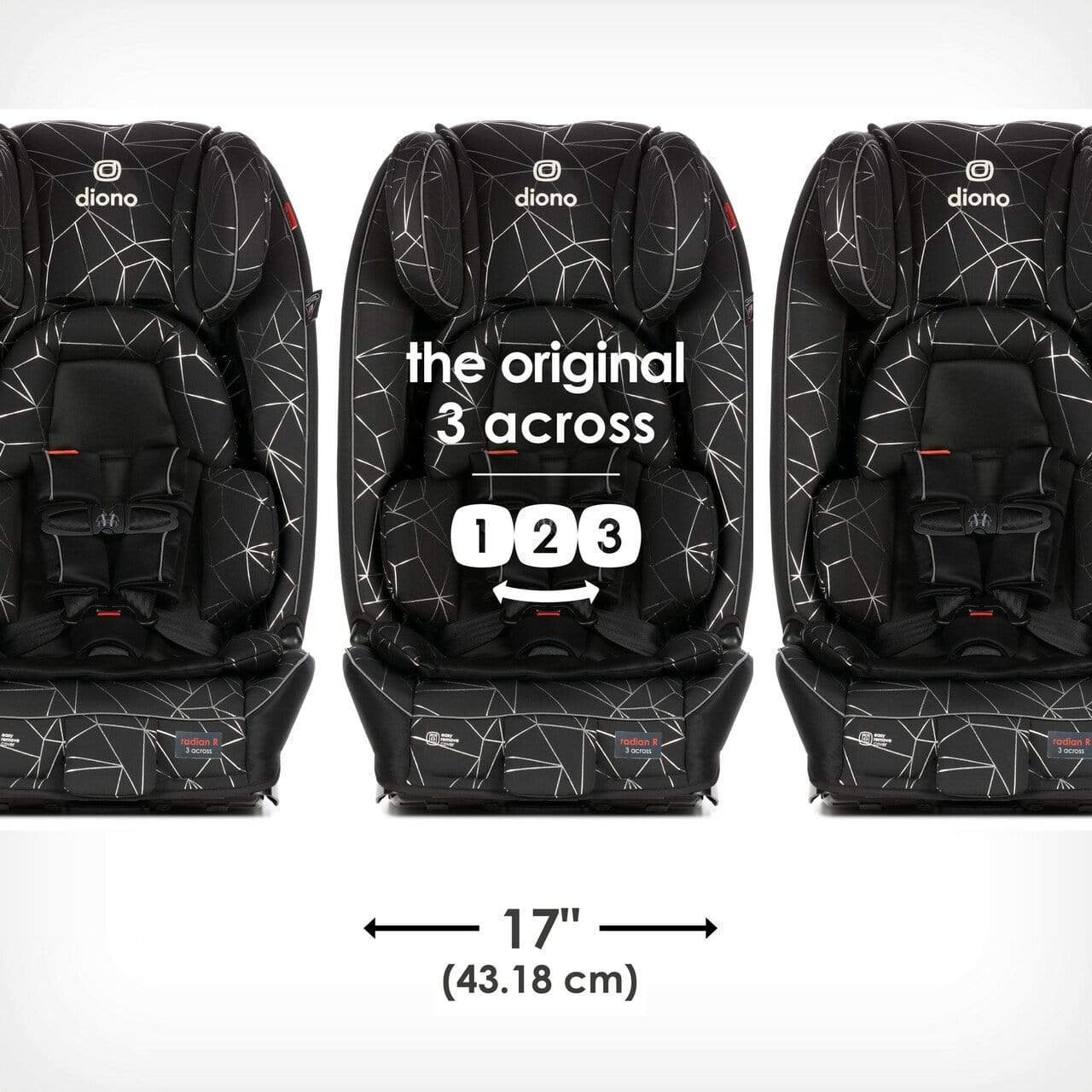 Diono Radian 3 RXT All-in-One Convertible Car Seat for Toddlers & Kids - Safe & Comfortable for Extended Rear-Facing & Forward-Facing Use - Perfect for Travel, Daily Commutes & Family Road Trips