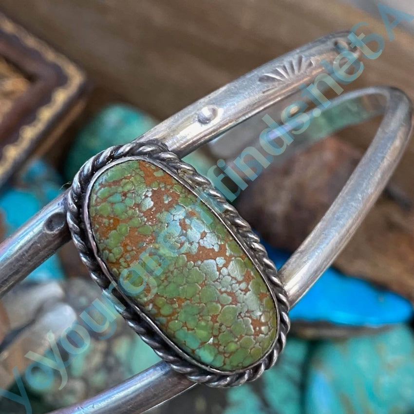 Authentic Navajo Sterling Silver Turquoise Bracelet No.8 - Handmade Native American Jewelry for Women, Boho Chic Accessories for Casual Wear & Special Occasions