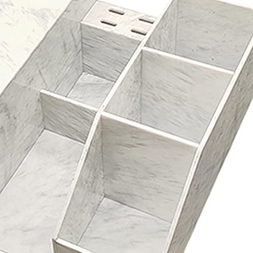 GAH Cosmetic Organizer - White Marble Eyelash Extension Storage Box with Dividers | Perfect for Lash Artists, Makeup Artists & Beauty Professionals | Salon & Home Use Organization Solution