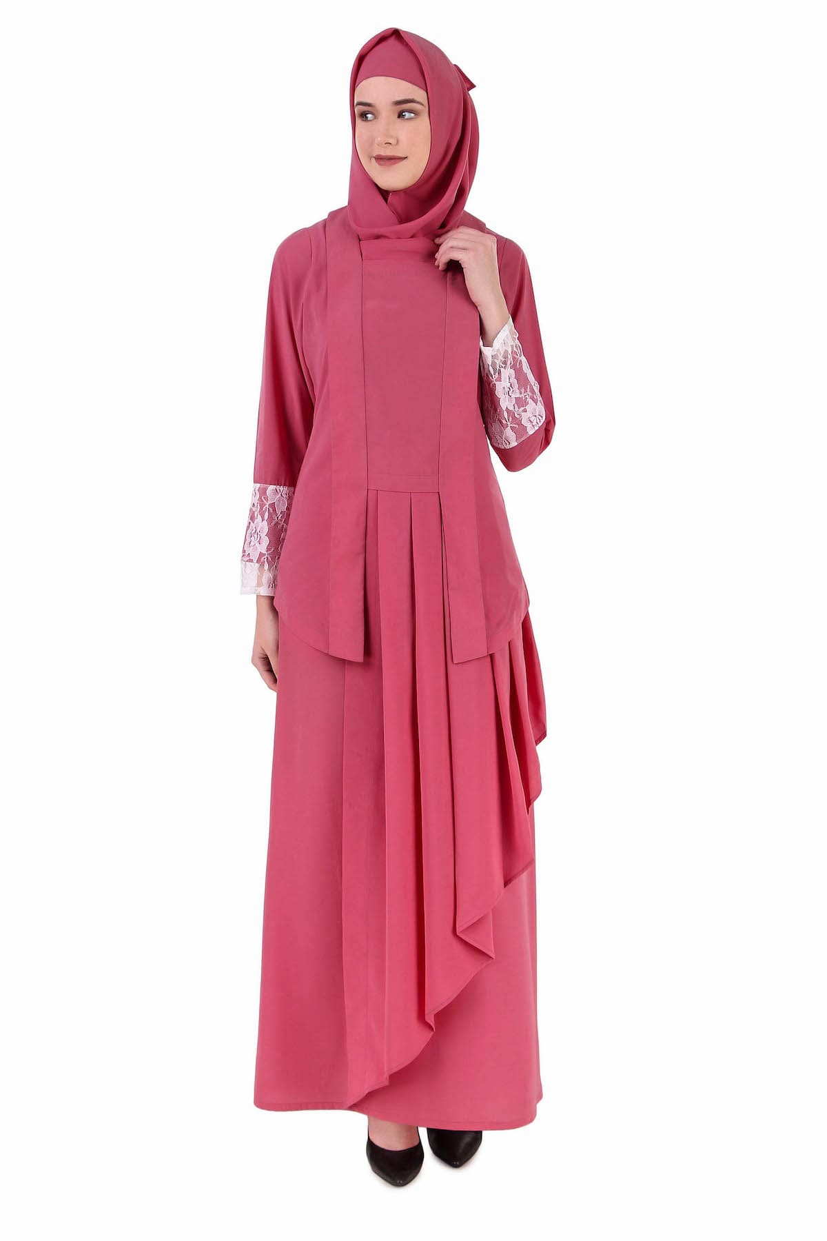 Stylish Multi-Layer Attached Jacket Abaya for Women - Modest Islamic Fashion - Perfect for Prayer, Work & Special Occasions