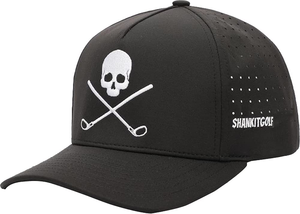 SHANKITGOLF Skull Golf Hat - Adjustable Snapback Cap for Men & Women - 95% Polyester 5% Spandex - One Size Fits Most - Perfect for Golfing, Driving Range & Outdoor Sports