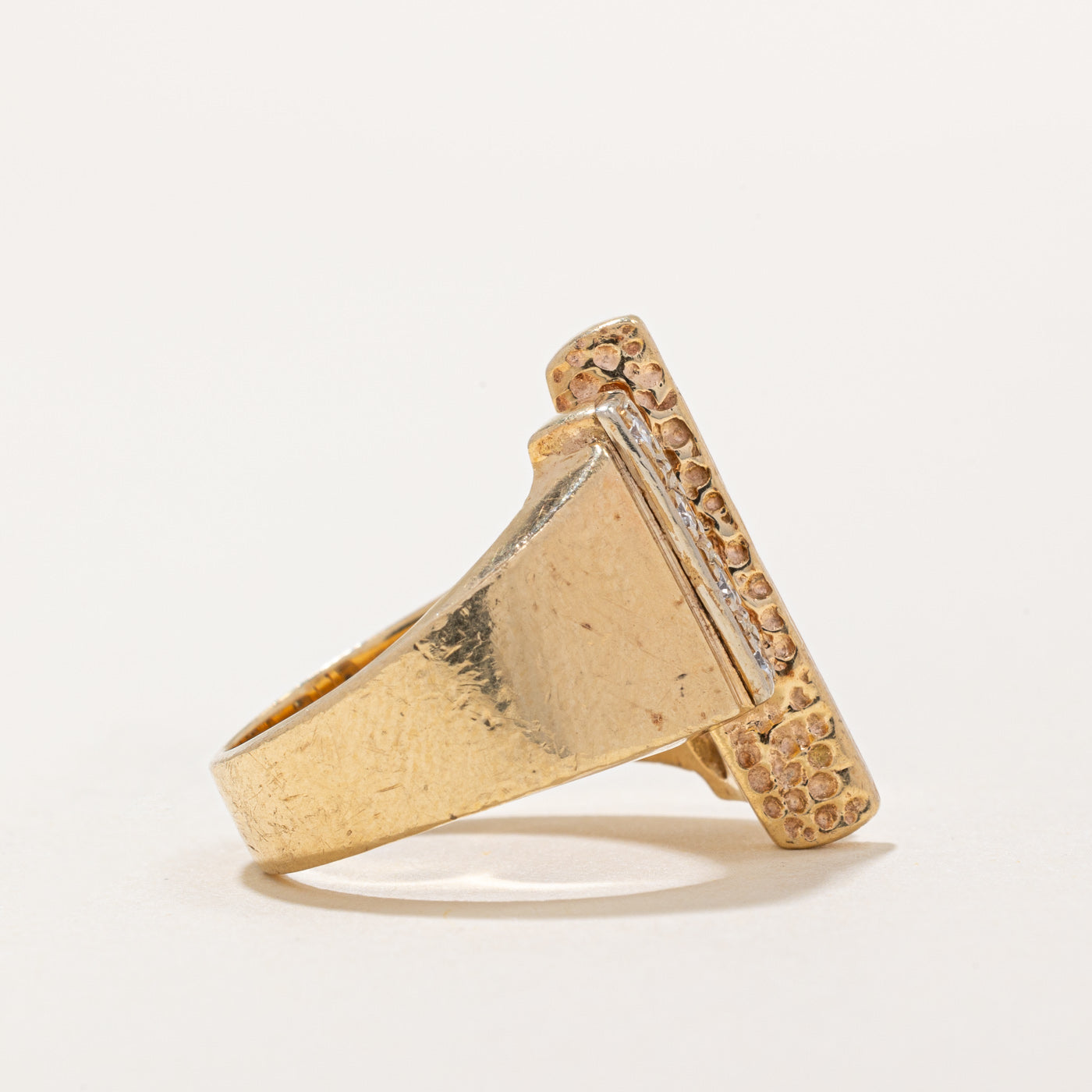 0.20ctw Diamond Cocktail Ring for Women - Elegant Column Design, Size 5.75 - Perfect for Evening Parties, Weddings & Special Occasions