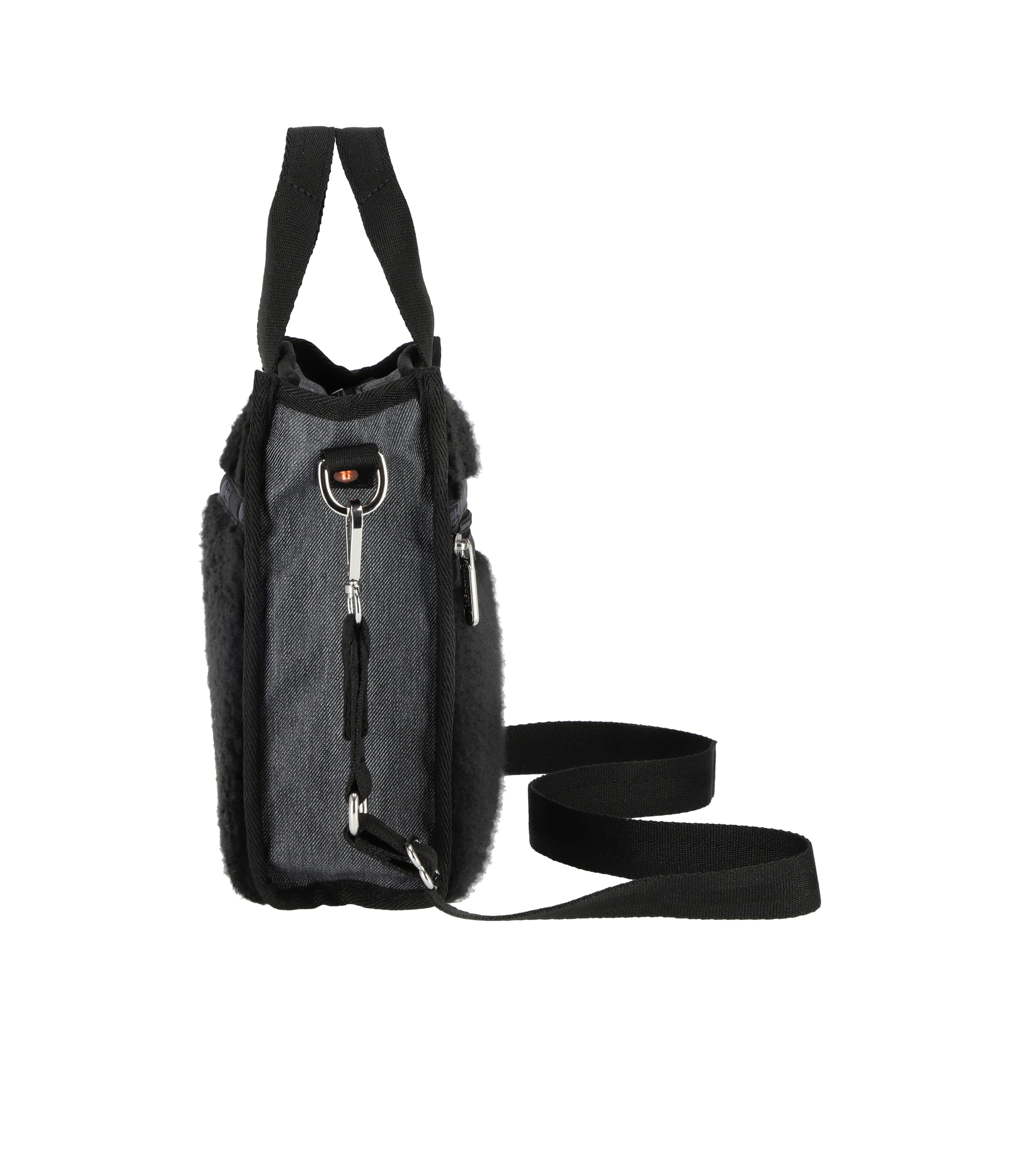 Stylish Denim Mini North/South Tote Bag for Women - Trendy Crossbody & Shoulder Purse - Perfect for Work, Shopping & Travel