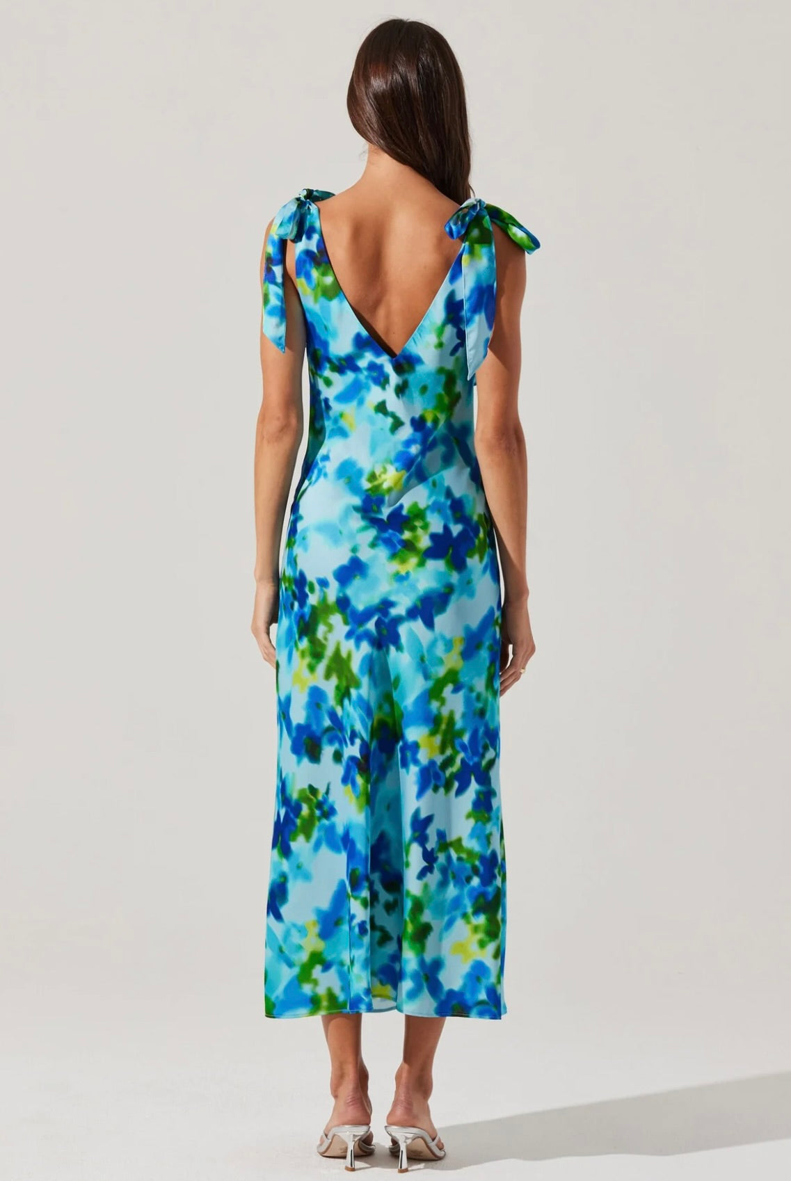 Allexina Women's Satin Cowl Neck Midi Dress - Elegant Party & Evening Wear for Weddings, Cocktails & Special Occasions