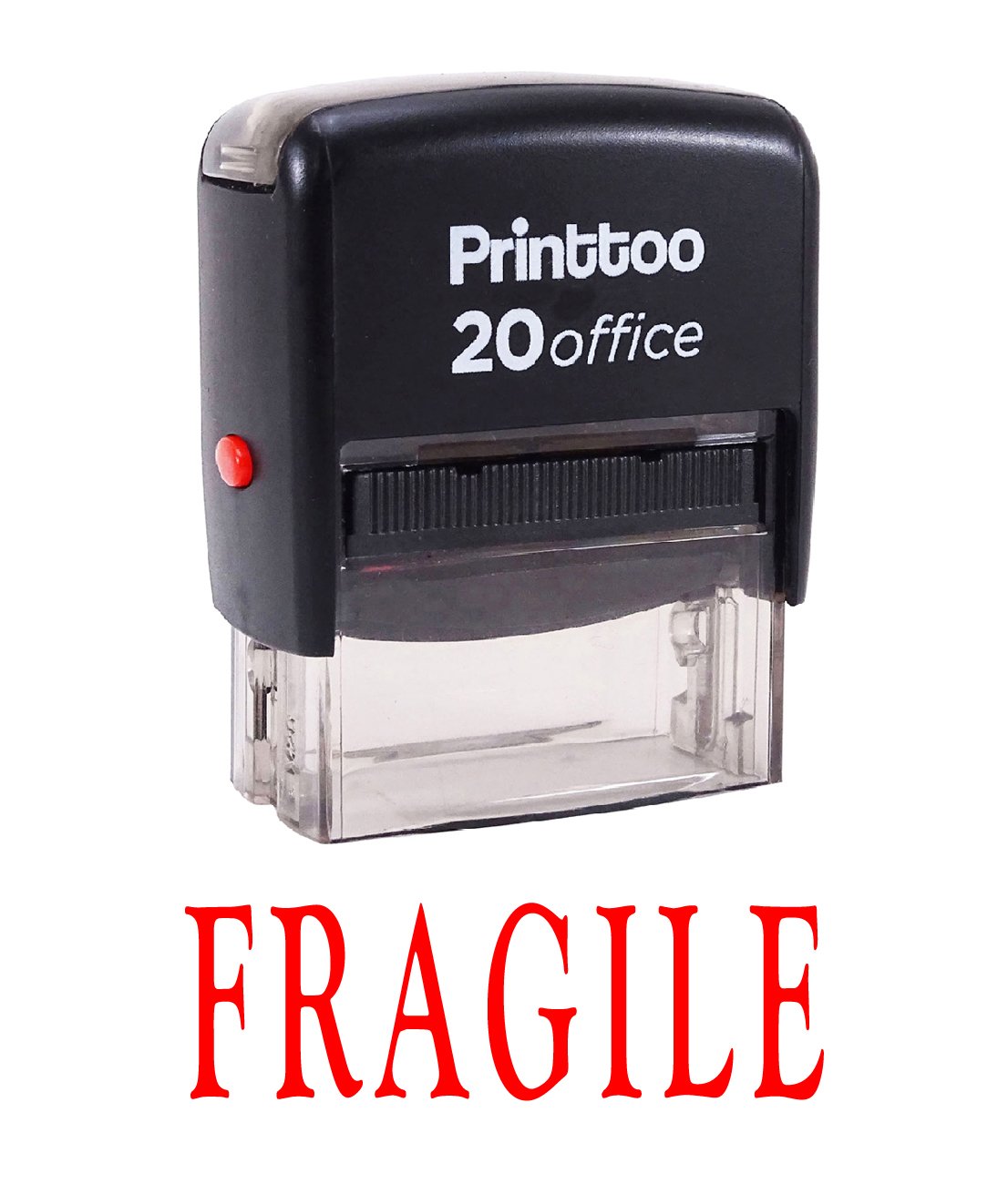Custom Self-Inking Rubber Stamp - Printtoo Fragile Stamp for Office & Home Use - Red Ink - Perfect for Documents, Envelopes, and Crafting Projects