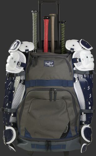 Rawlings R1801 Wheeled Catcher's Backpack - Durable Baseball Gear for Players & Coaches | Perfect for Training, Games & Travel