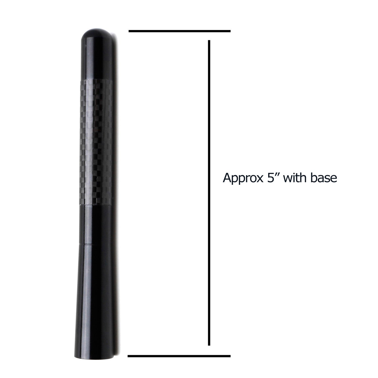 5 Inch Carbon Fiber Short Antenna Topper - Universal Fit for Chevy, GMC, Dodge RAM, Ford, Toyota & More | Durable Car Accessory for Improved Signal & Stylish Look | Perfect for Trucks, SUVs & Off-Road Vehicles