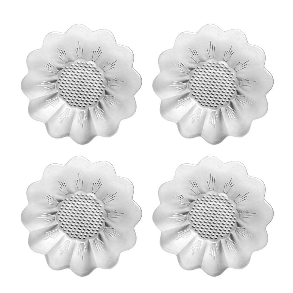 WAIT FLY Clear Glass Tea Bag Holder & Coaster Set - Sunflower Design, Perfect for Tea Accessories, Spoon Rest, Seasoning Dishes, and Side Dishes - Ideal for Afternoon Tea, Kitchen Organization, and Dining Table Decor