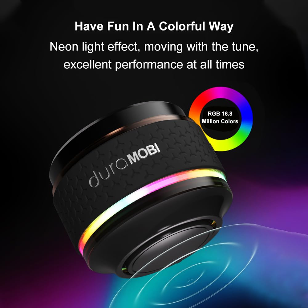 Docooler Mini Wireless Bluetooth 5.0 Bone Conduction Speaker - 2 Pack with EQ Mode, Colorful Ambient Light & IP54 Waterproof - Perfect for Outdoor Activities, Pool Parties, and Home Entertainment