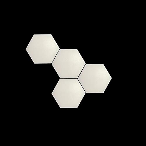 BINGFANG-W Modern Nordic Hexagon Fan Lamp - LED Honeycomb Night Light with Magnetic Modular Design, Touch Sensitive & Color Changing - Perfect for Bedroom, Living Room, Nursery Wall Decor