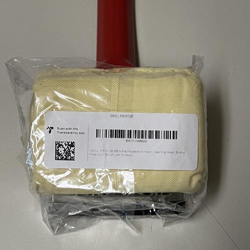 Grill Rescue BBQ Replaceable Scraper Cleaning Head - Bristle-Free, Durable Grill Brush for Outdoor Cooking & Backyard Barbecue