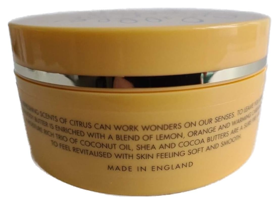 CHAMPNEYS CITRUS BLUSH ENLIVENING BODY BUTTER 200ml - Hydrating Moisturizer for Dry Skin, Luxurious Cream for Smooth & Soft Skin - Perfect for Daily Skincare Routine & Spa Day at Home