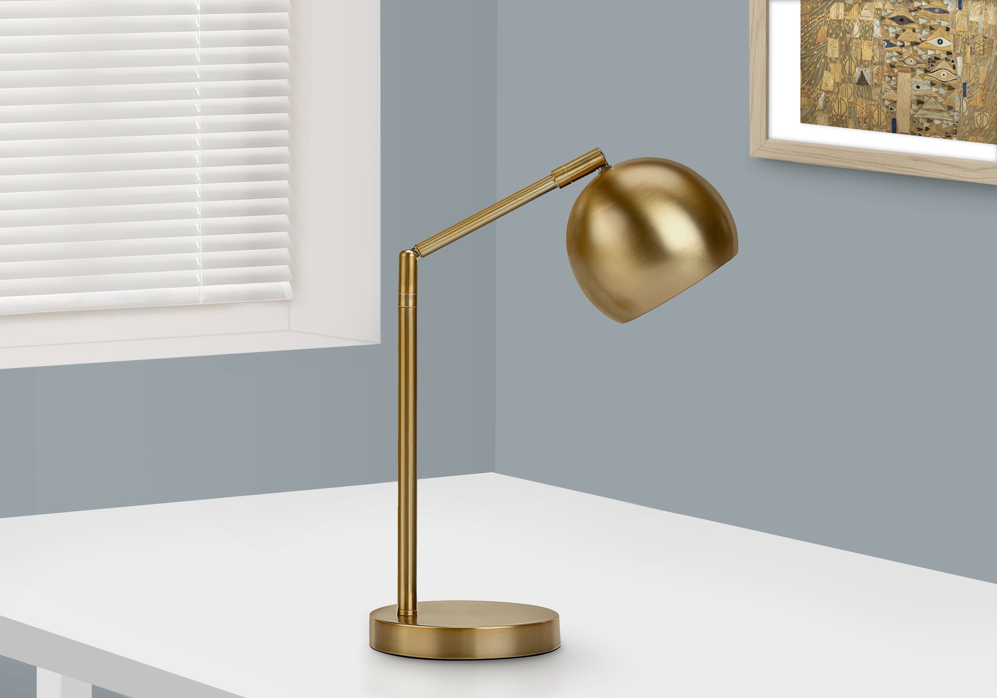 Gold Glow Modern Table Lamp - Elegant LED Bedside Lighting for Bedroom, Living Room & Office Decor