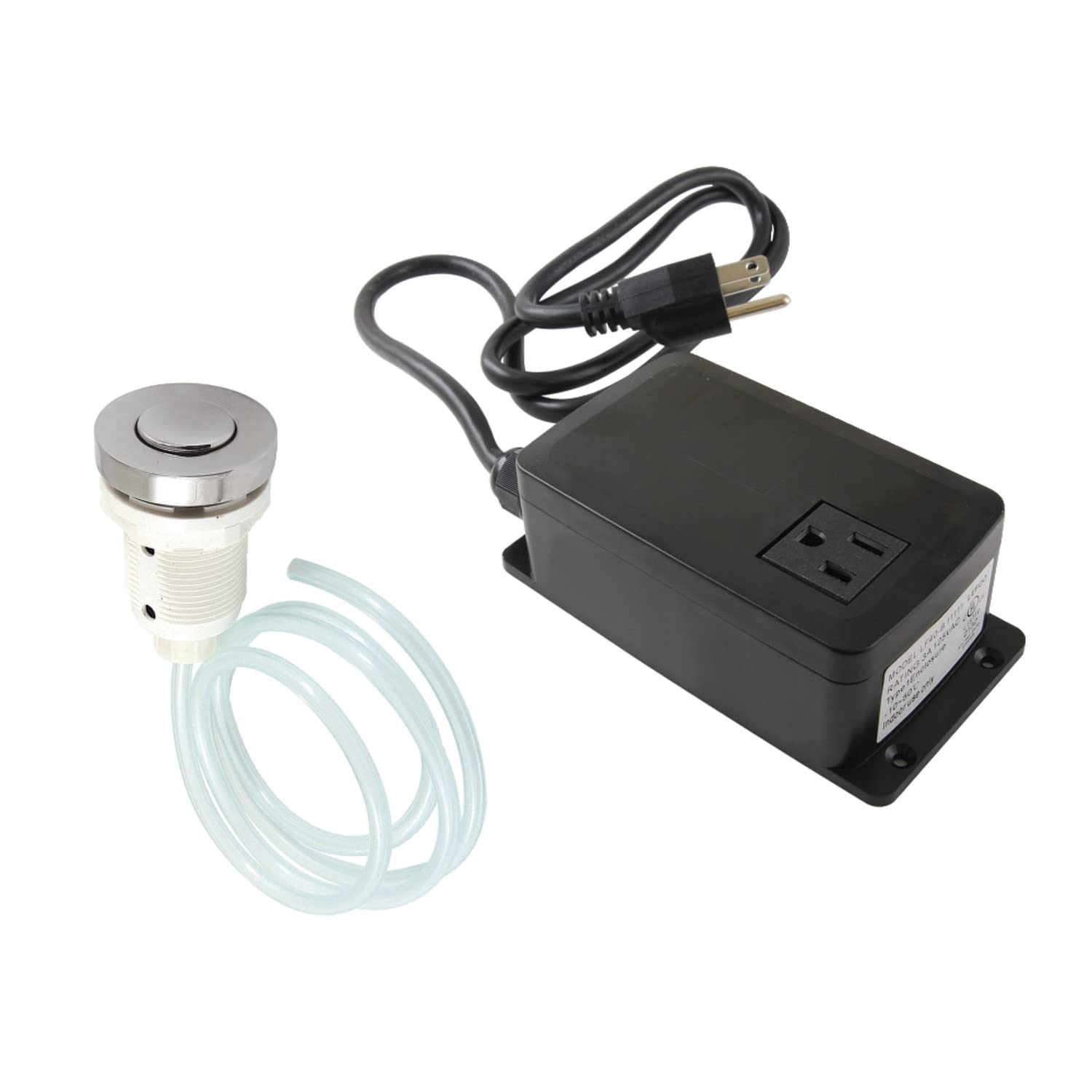 Kingston Brass KAMSK316 Gourmetier Single Outlet Garbage Disposal Air Switch Kit in Polished Nickel - Perfect for Kitchen Sink Waste Disposal Systems