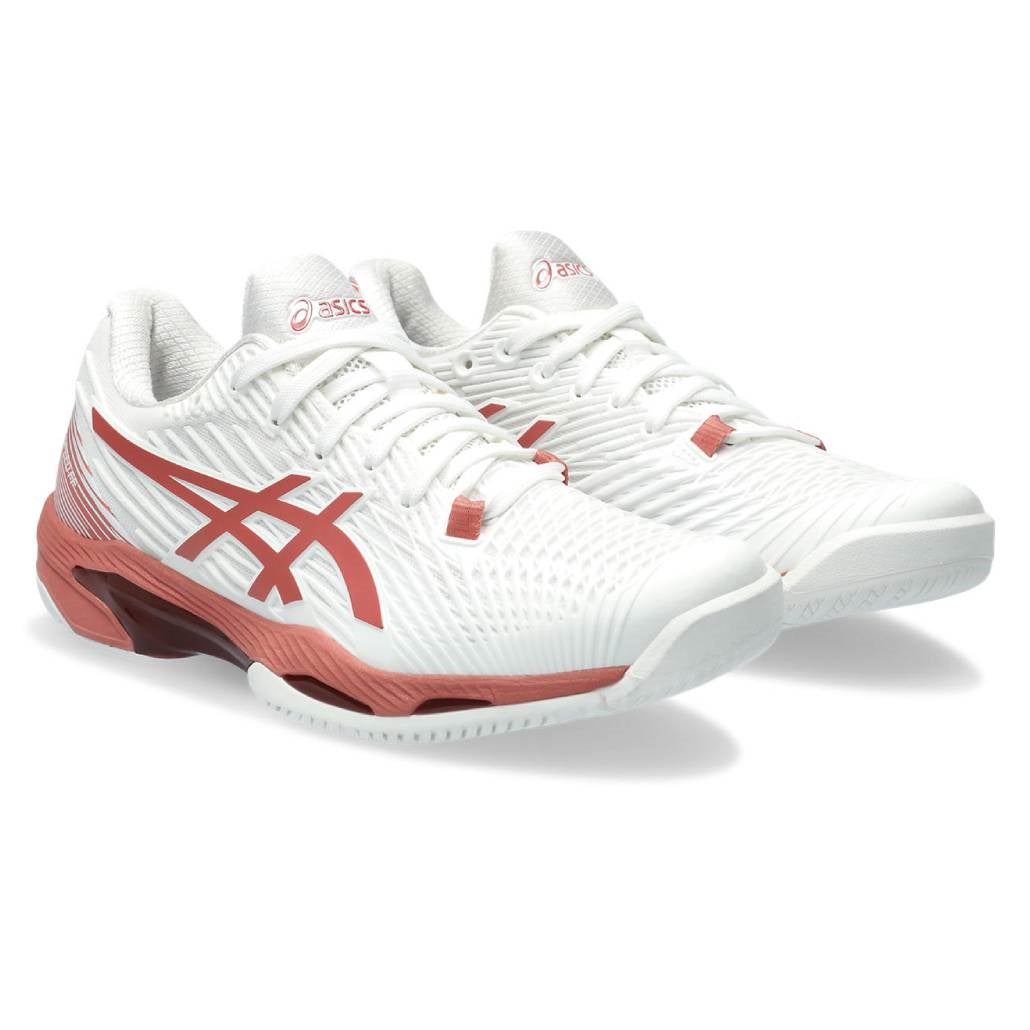 ASICS Solution Speed FF 2 Women's Tennis Shoes - Lightweight Performance Court Shoes for Women (White/Light Garnet) | Perfect for Competitive Matches & Training Sessions