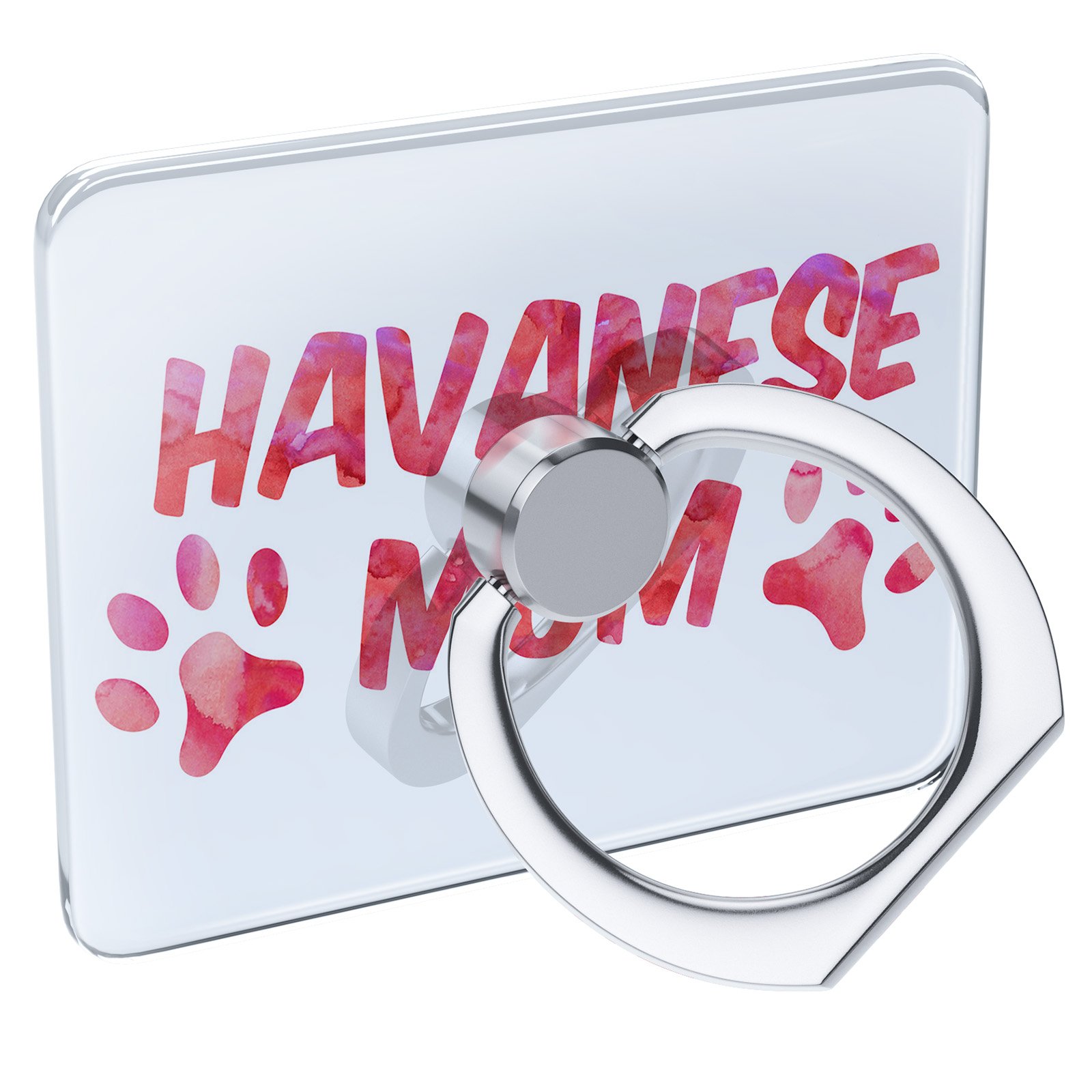 Cell Phone Ring Holder for Dog & Cat Moms - Havanese Collapsible Grip & Stand by Neonblond - Perfect for Selfies, Videos, and Hands-Free Use